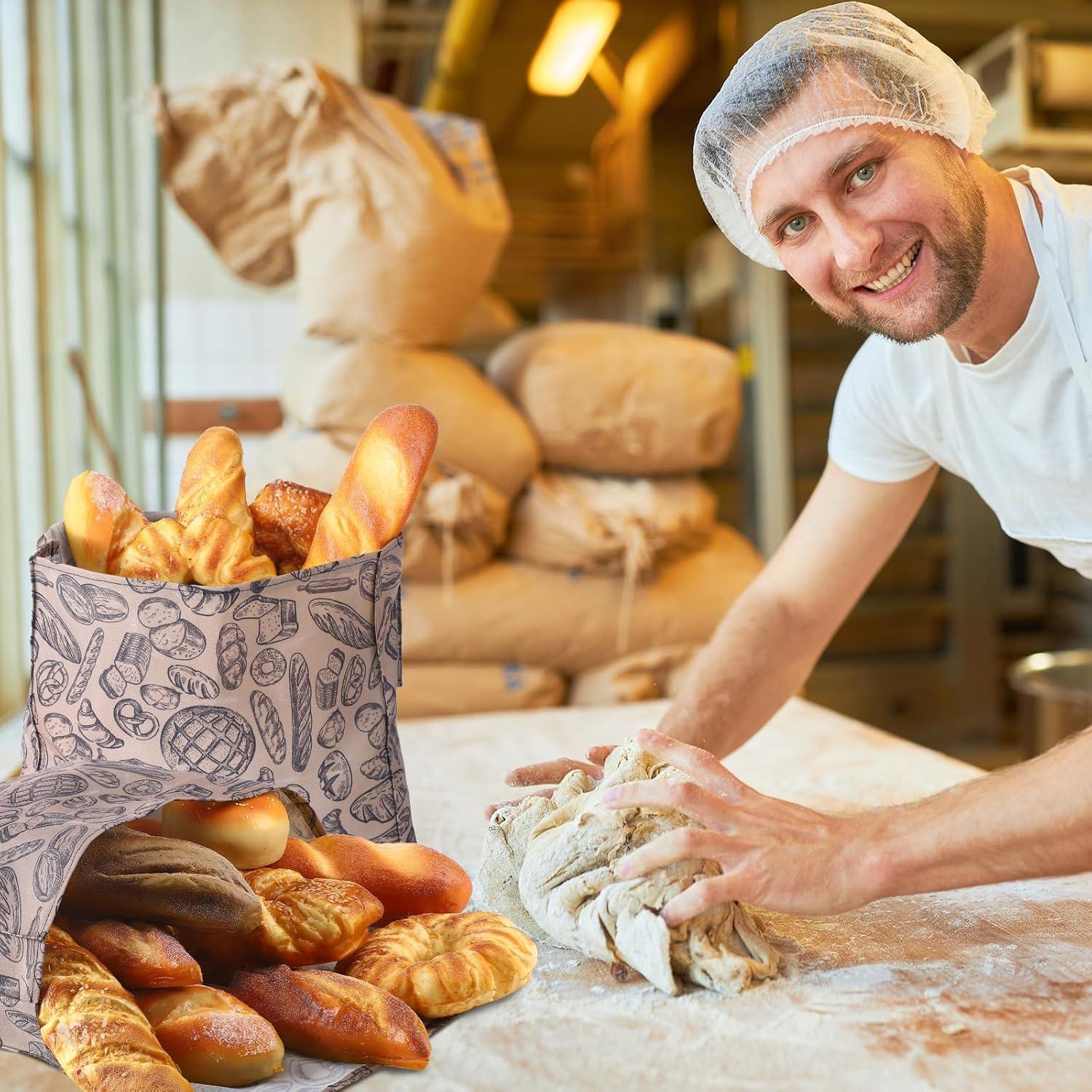 Juego de 2 Bolsas de Pan de Cera de Abeja Tioncy Marrón