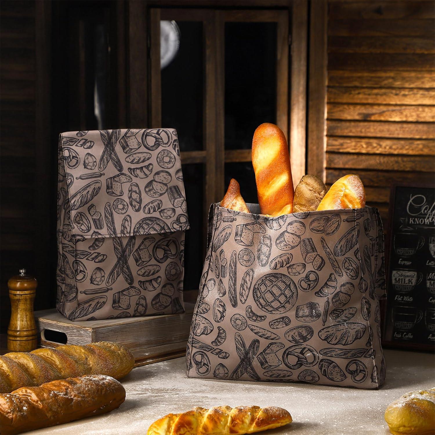 Juego de 2 Bolsas de Pan de Cera de Abeja Tioncy Marrón