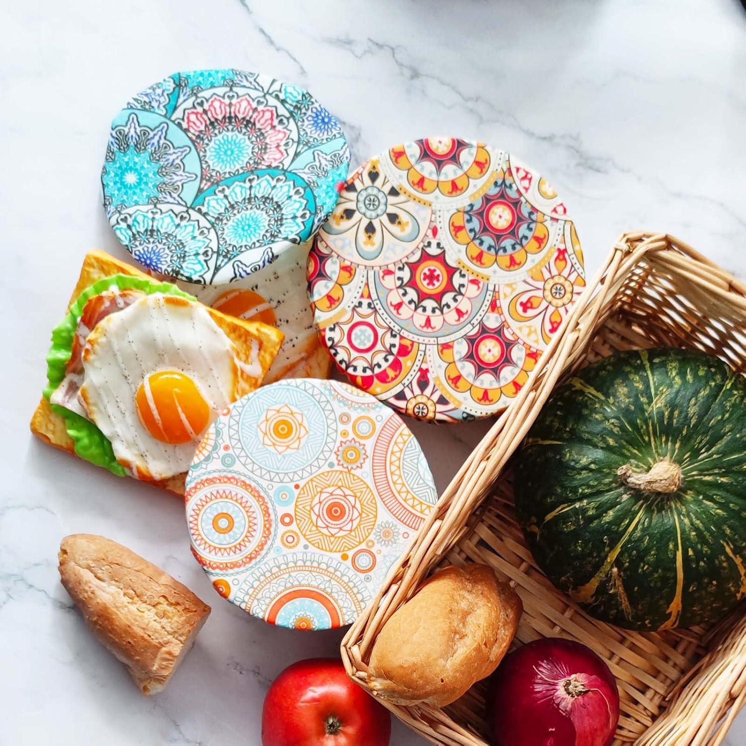 3 Tapas de Tazón Reutilizables GNHUT 12.7cm Ecológicas