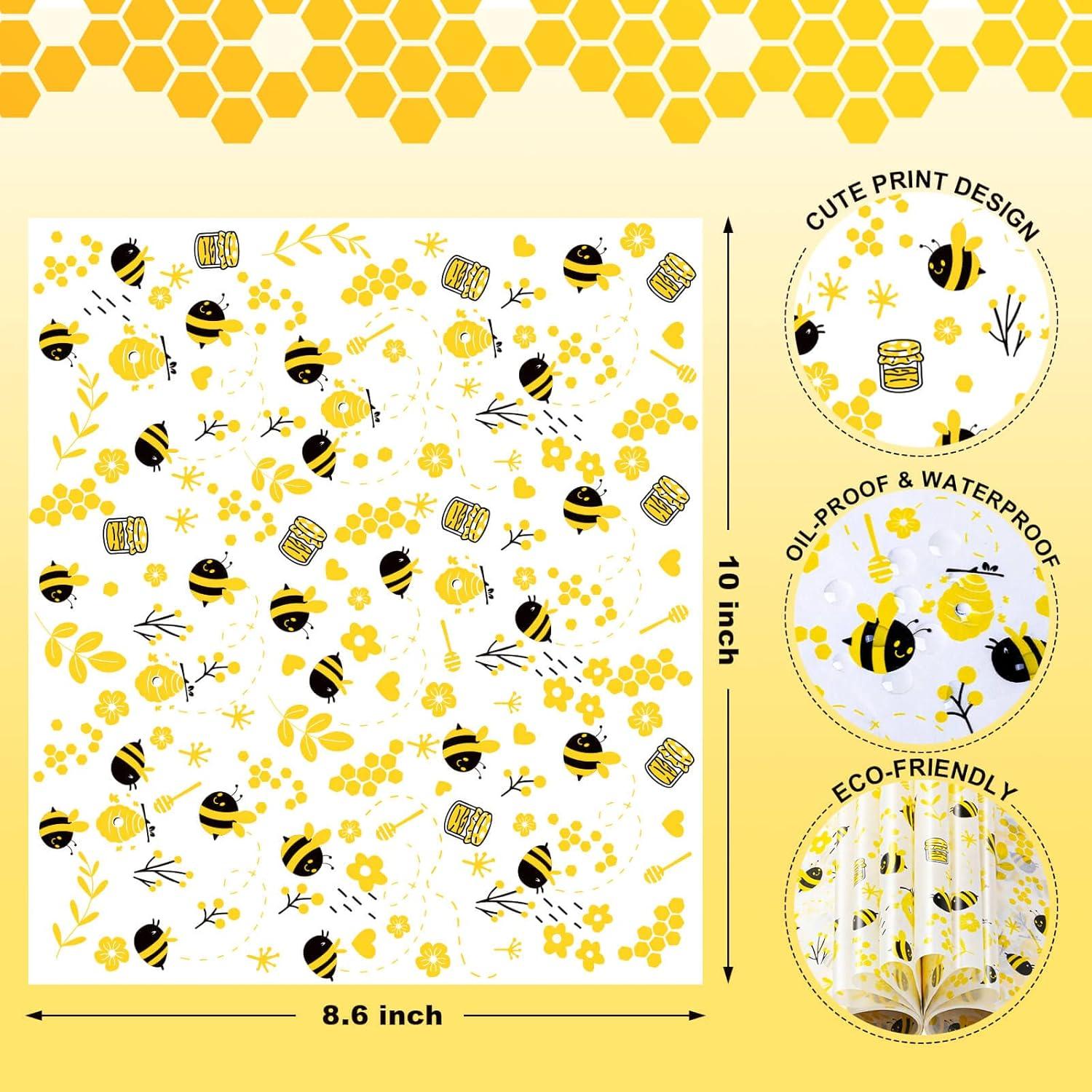 100 Hojas Papel Encerado KVCSYAW Abeja 21.8x24.9cm