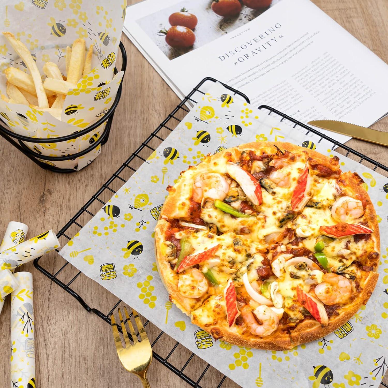 100 Hojas Papel Encerado KVCSYAW Abeja 21.8x24.9cm