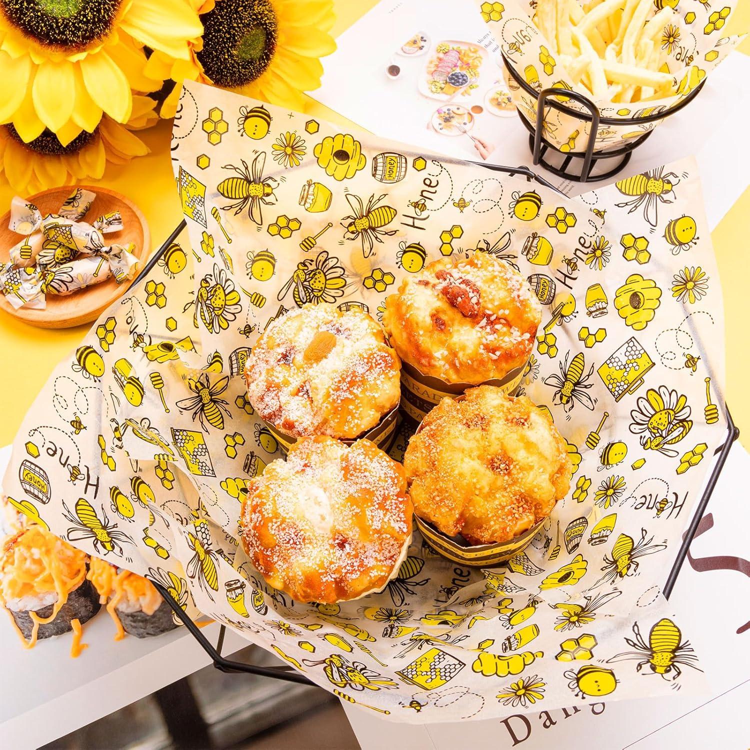 200 Hojas de Papel Encerado KVCSYAW para Comida 21.8x24.9cm