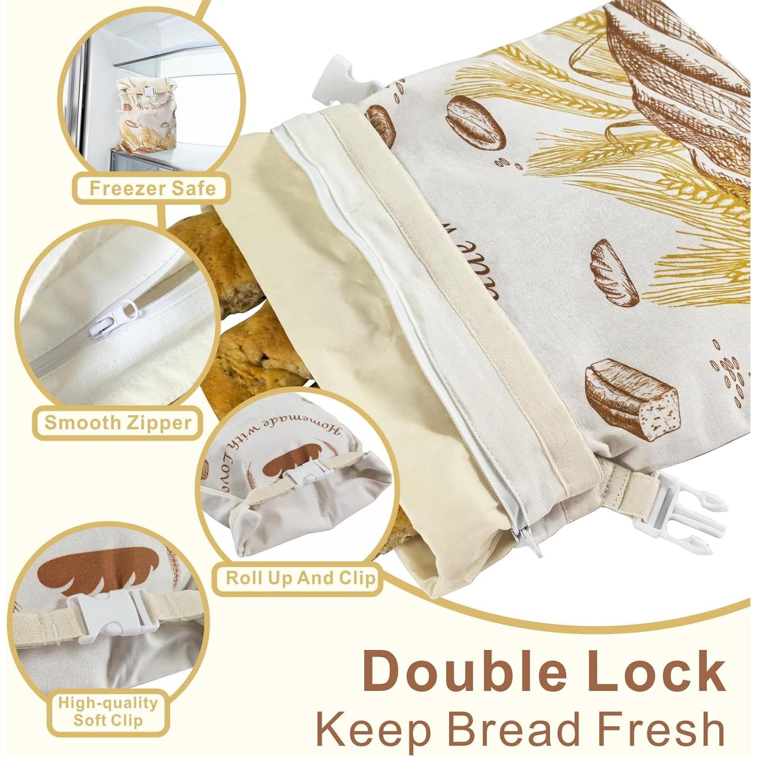 Bolsas de Pan Ecológicas Cazlon - 2 Unidades 30.5x43.2 cm