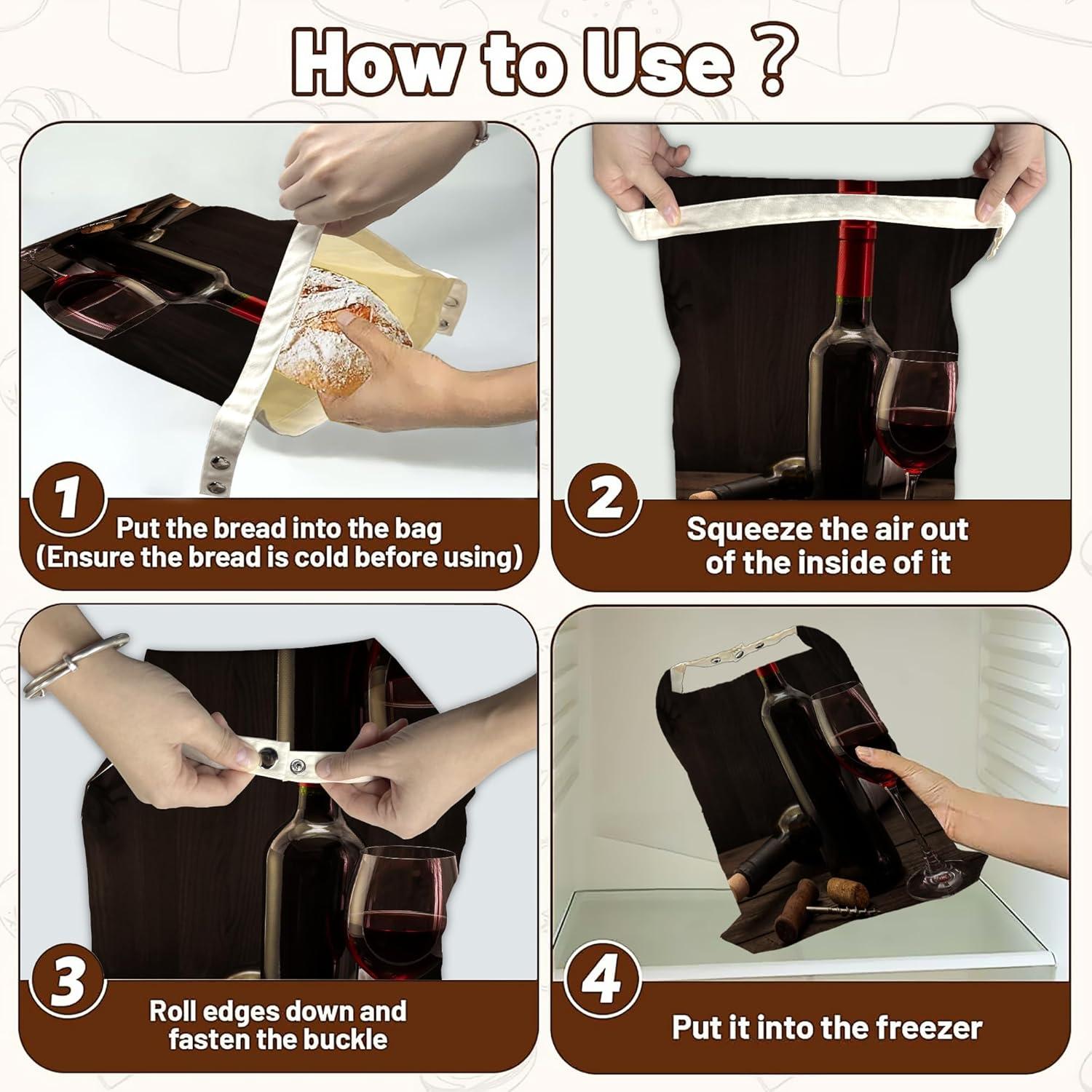 Bolsas de Pan Reutilizables de Cera de Abeja SINENRY - 2 Unidades