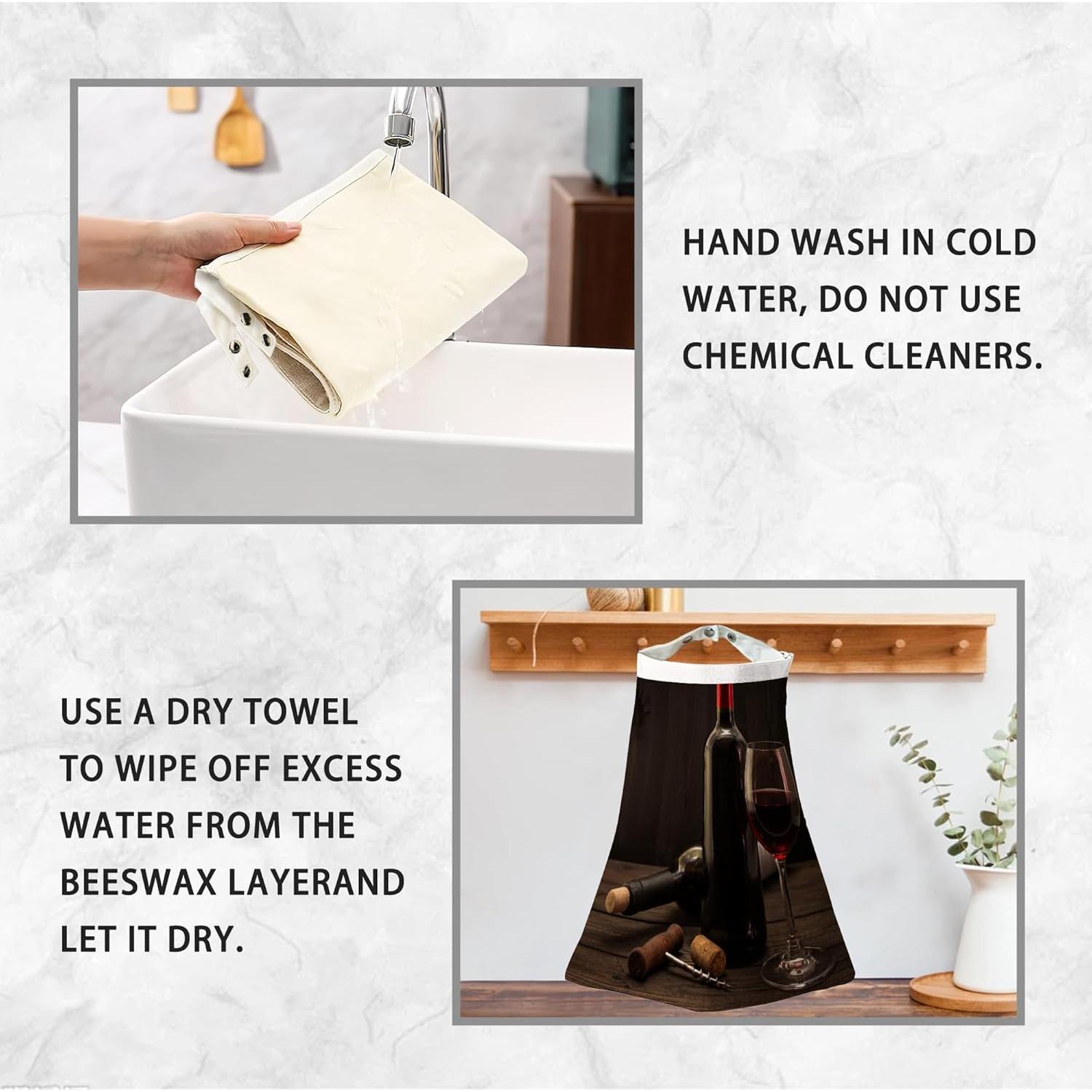 Bolsas de Pan Reutilizables de Cera de Abeja SINENRY - 2 Unidades