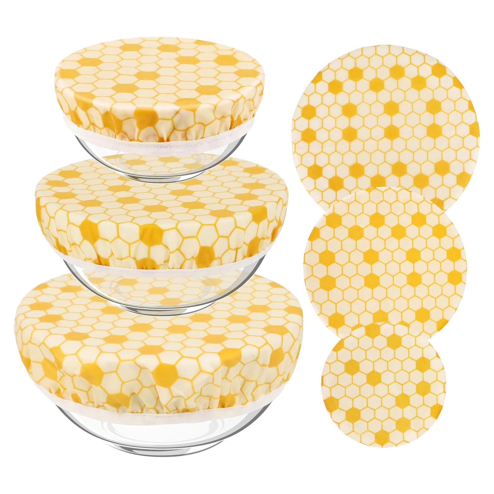 Cubiertas de Cera de Abeja Pinsit - 6 Piezas Reutilizables