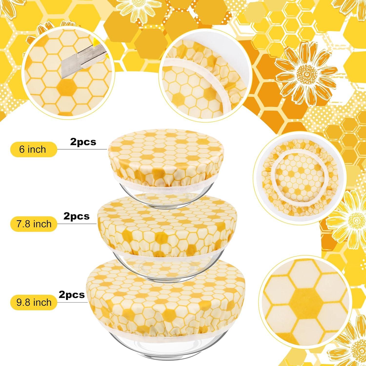 Cubiertas de Cera de Abeja Pinsit - 6 Piezas Reutilizables