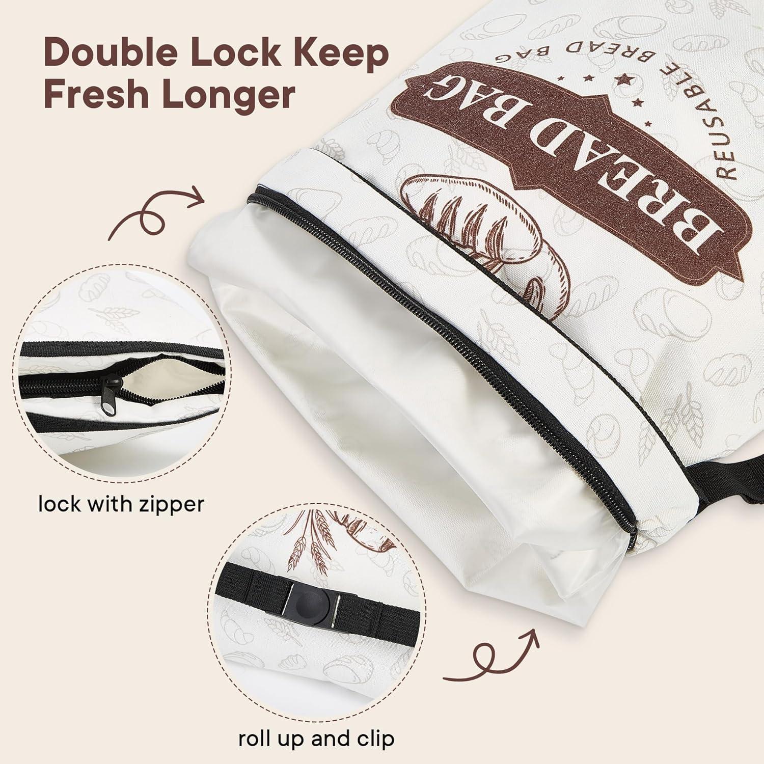 Bolsa de Almacenamiento para Pan Prcivr Grande 42x32cm Reutilizable