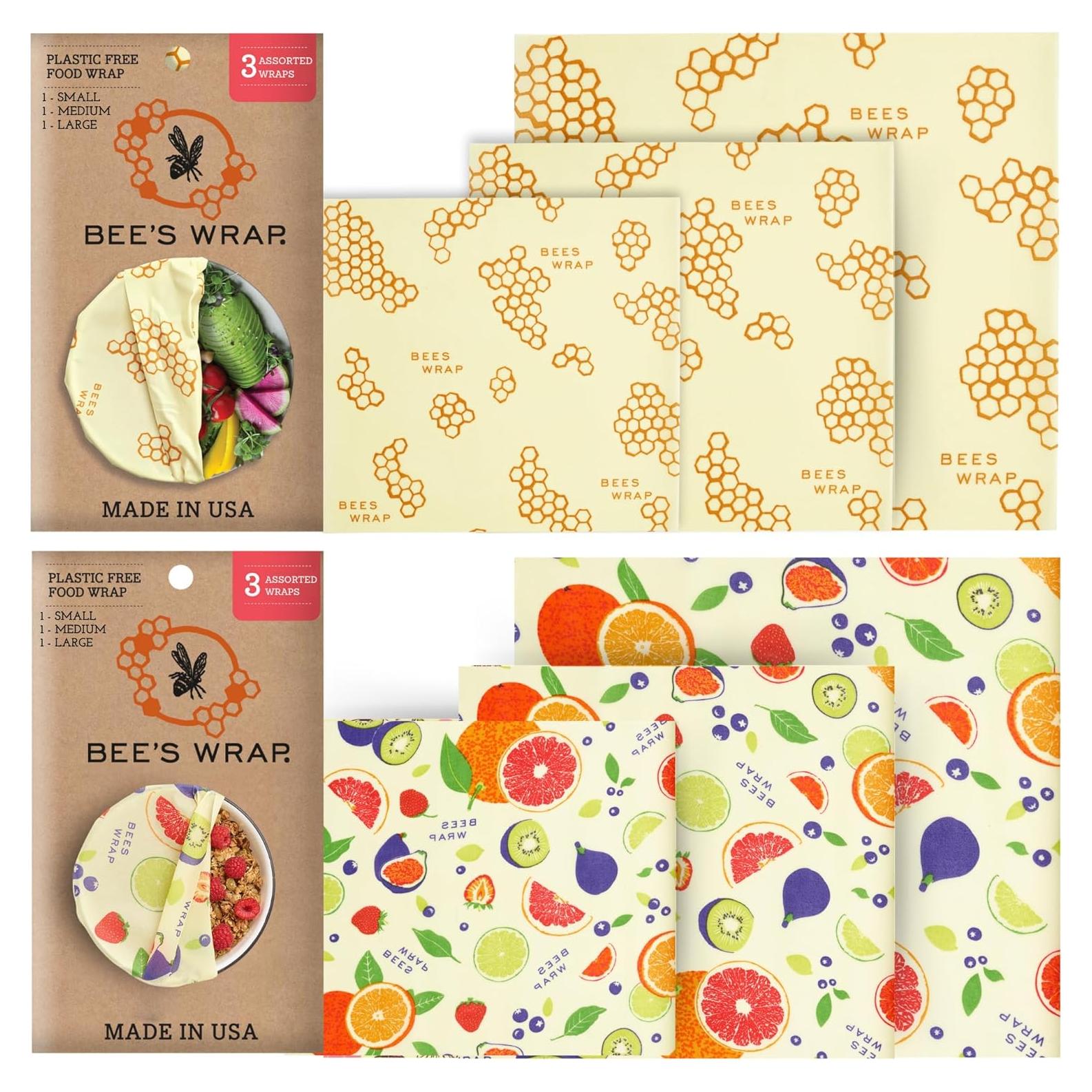 Envolturas de Comida Reutilizables Bee's Wrap - 3 Tamaños