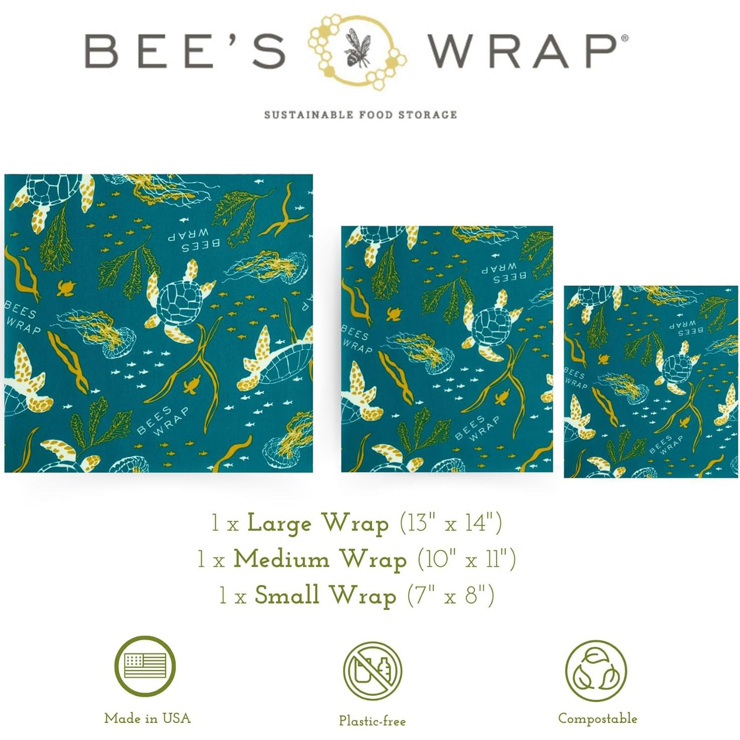 Envolturas de Cera de Abeja Ecológicas - 6 Piezas Reutilizables