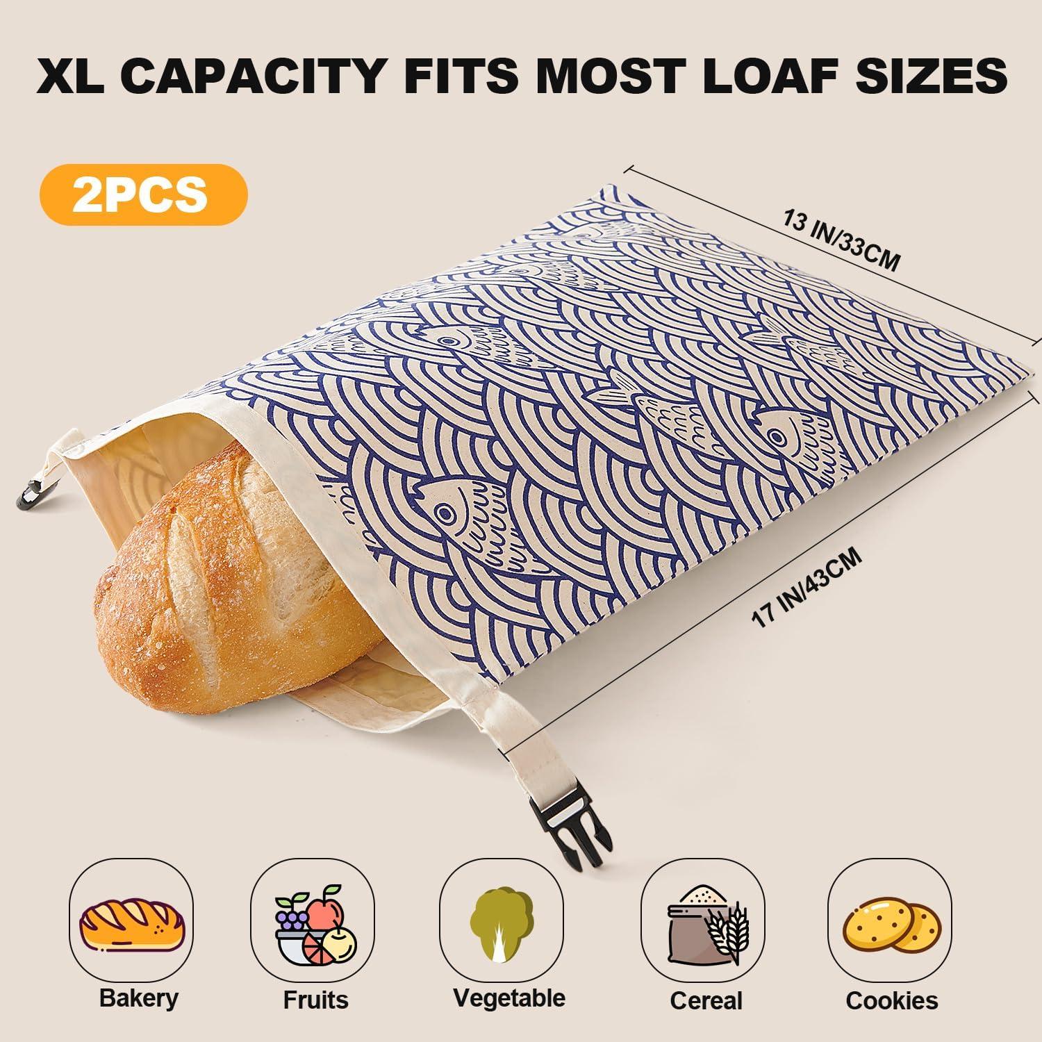 Bolsas de Pan de Cera de Abeja Augine - 2 Unidades 30x43 cm