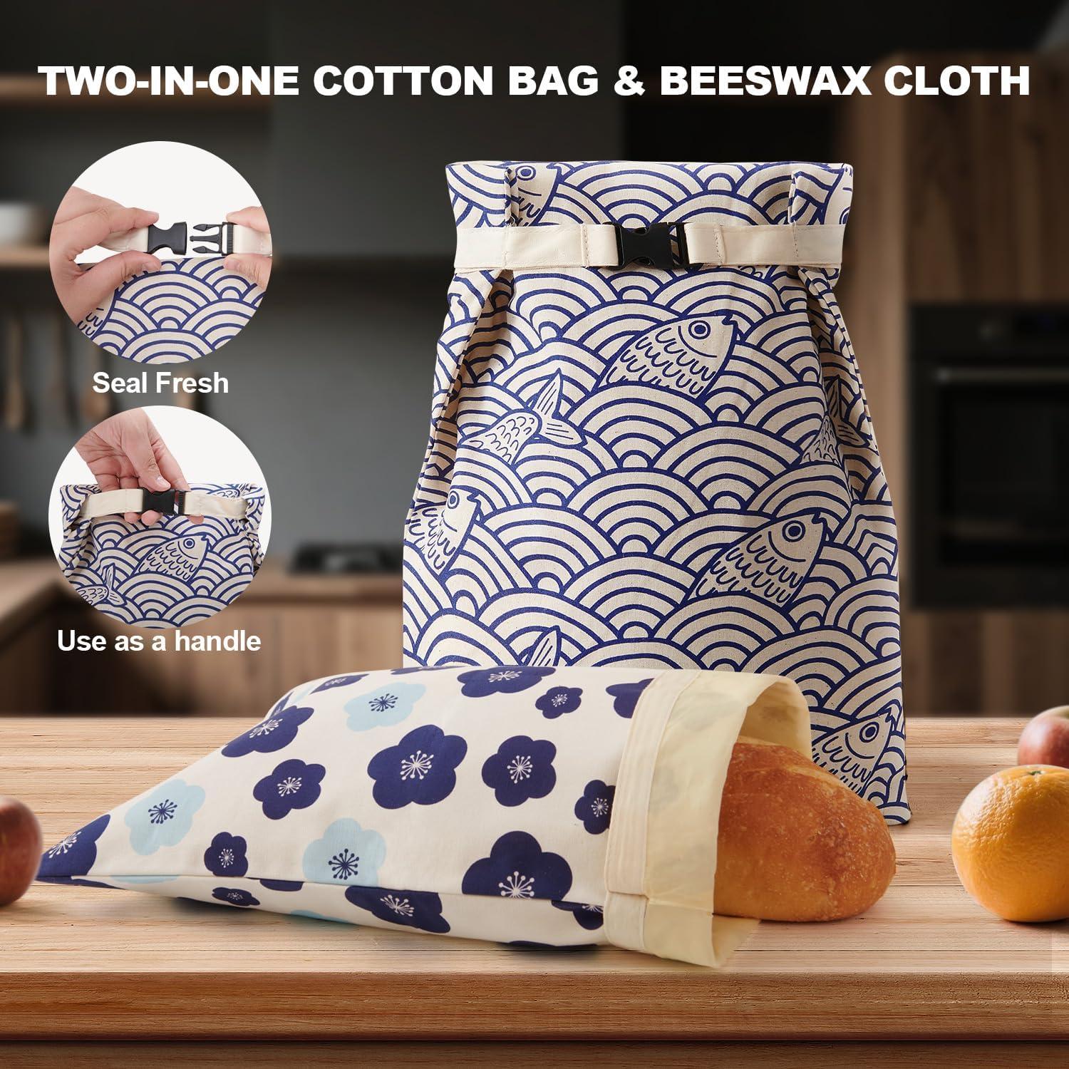 Bolsas de Pan de Cera de Abeja Augine - 2 Unidades 30x43 cm