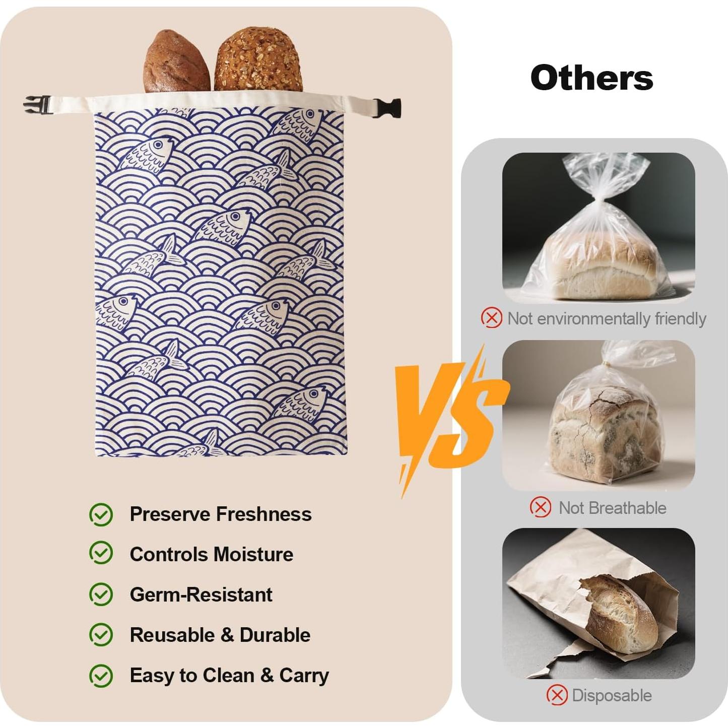 Bolsas de Pan de Cera de Abeja Augine - 2 Unidades 30x43 cm