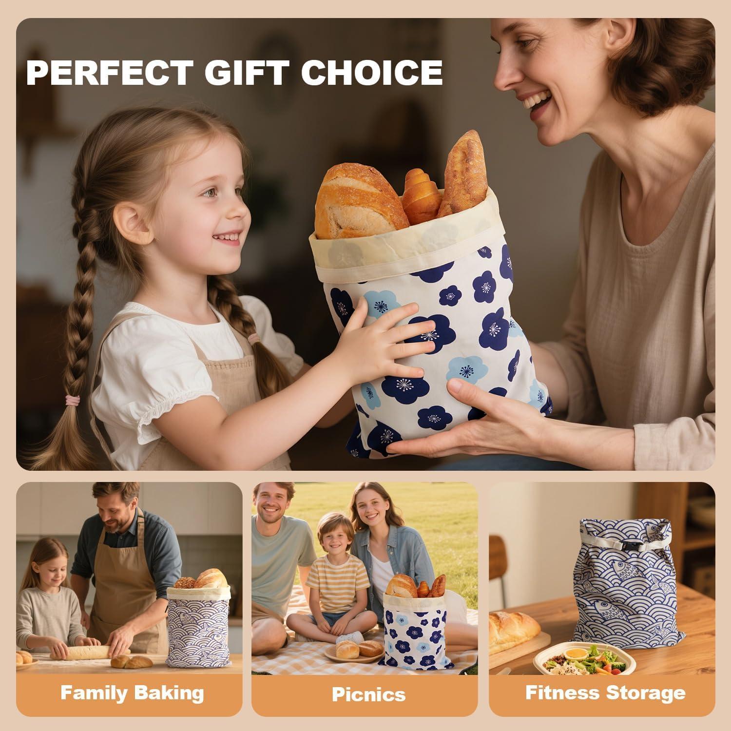 Bolsas de Pan de Cera de Abeja Augine - 2 Unidades 30x43 cm