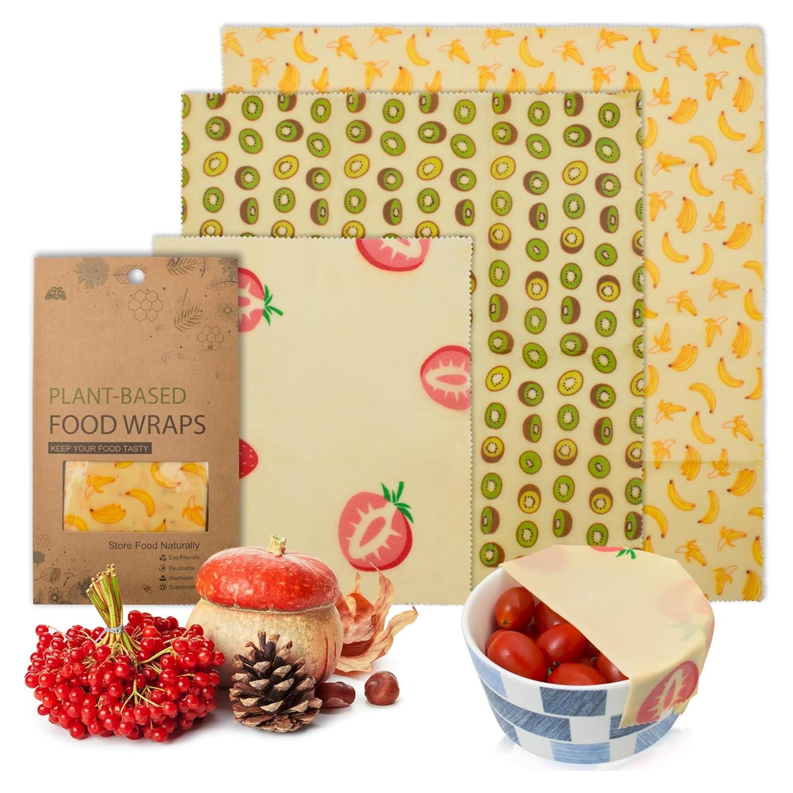 Envolturas Reutilizables de Cera de Soja EZGOODZ - Pack de 3