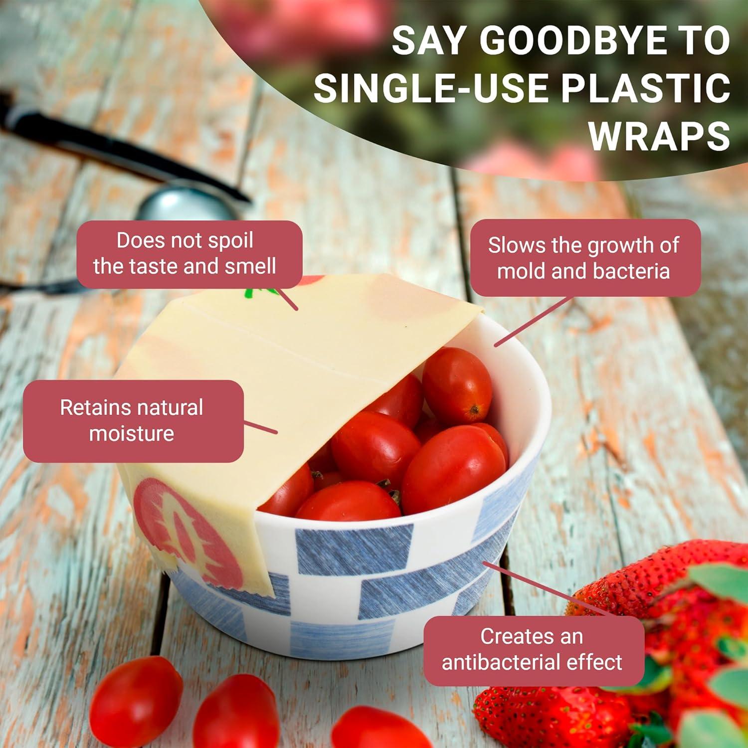 Envolturas Reutilizables de Cera de Soja EZGOODZ - Pack de 3