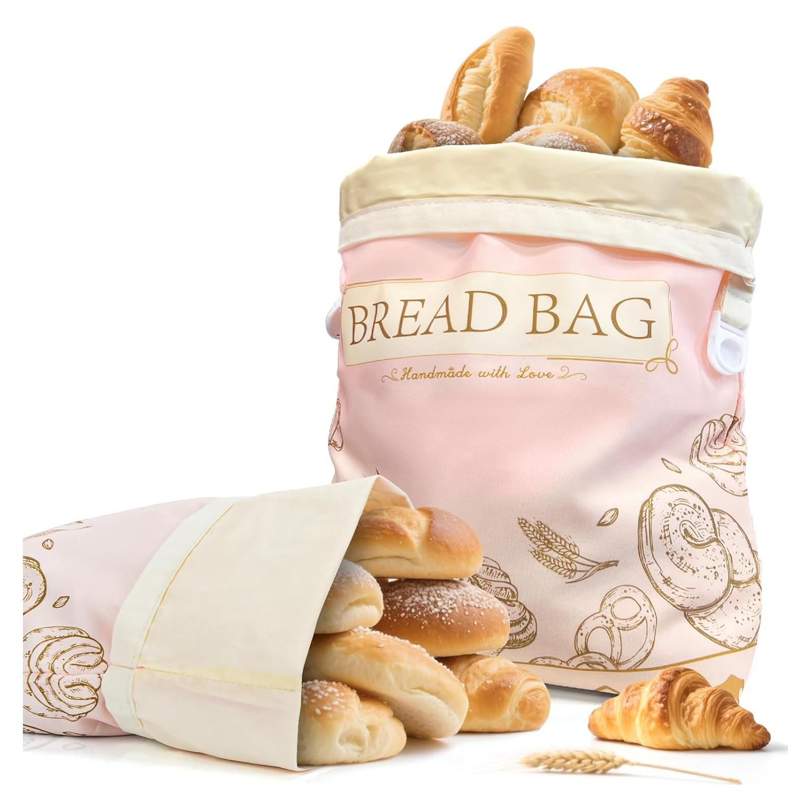 Bolsa de Pan de Cera de Abeja CINNIE&JHIN Rosa XL 33x43cm 2 Piezas