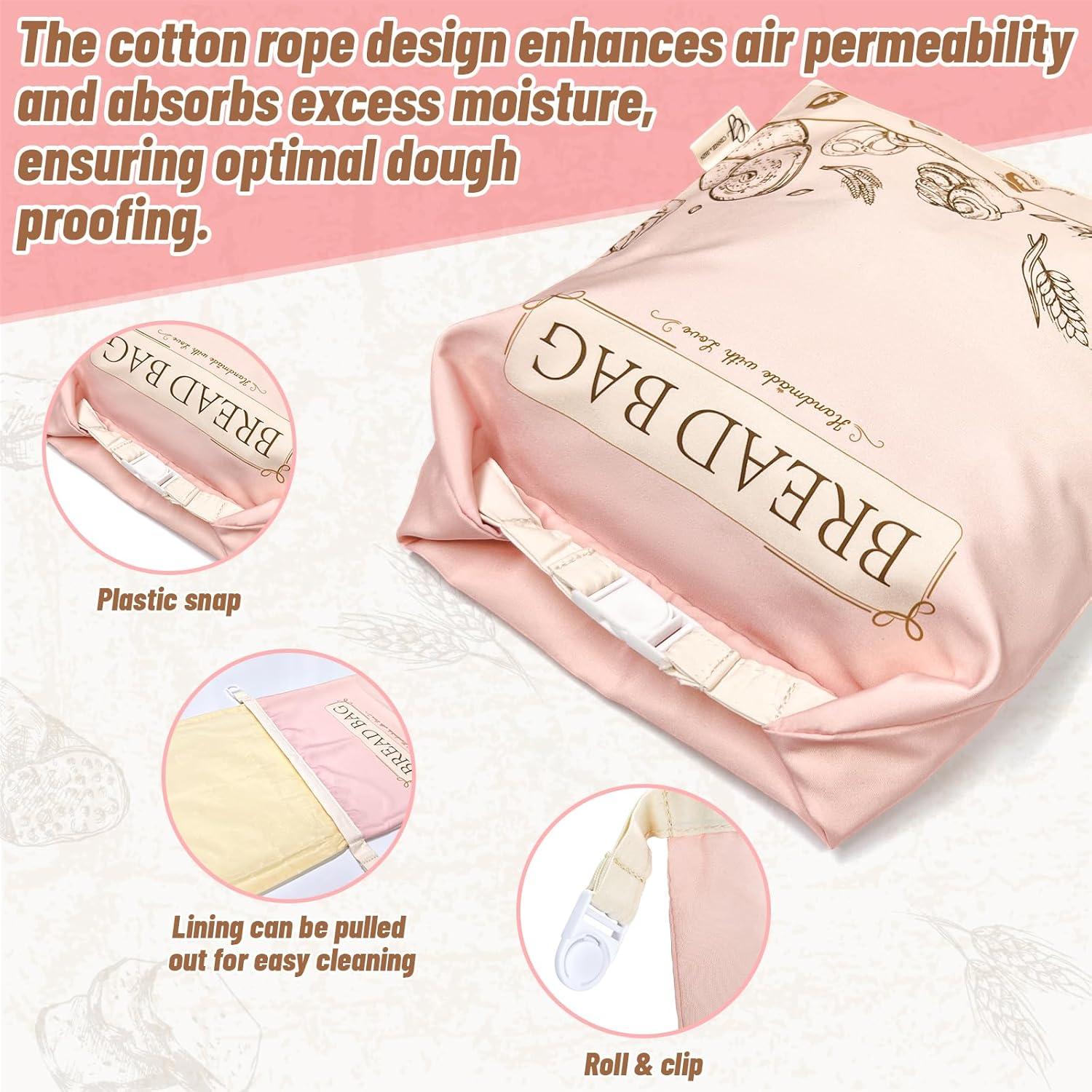 Bolsa de Pan de Cera de Abeja CINNIE&JHIN Rosa XL 33x43cm 2 Piezas