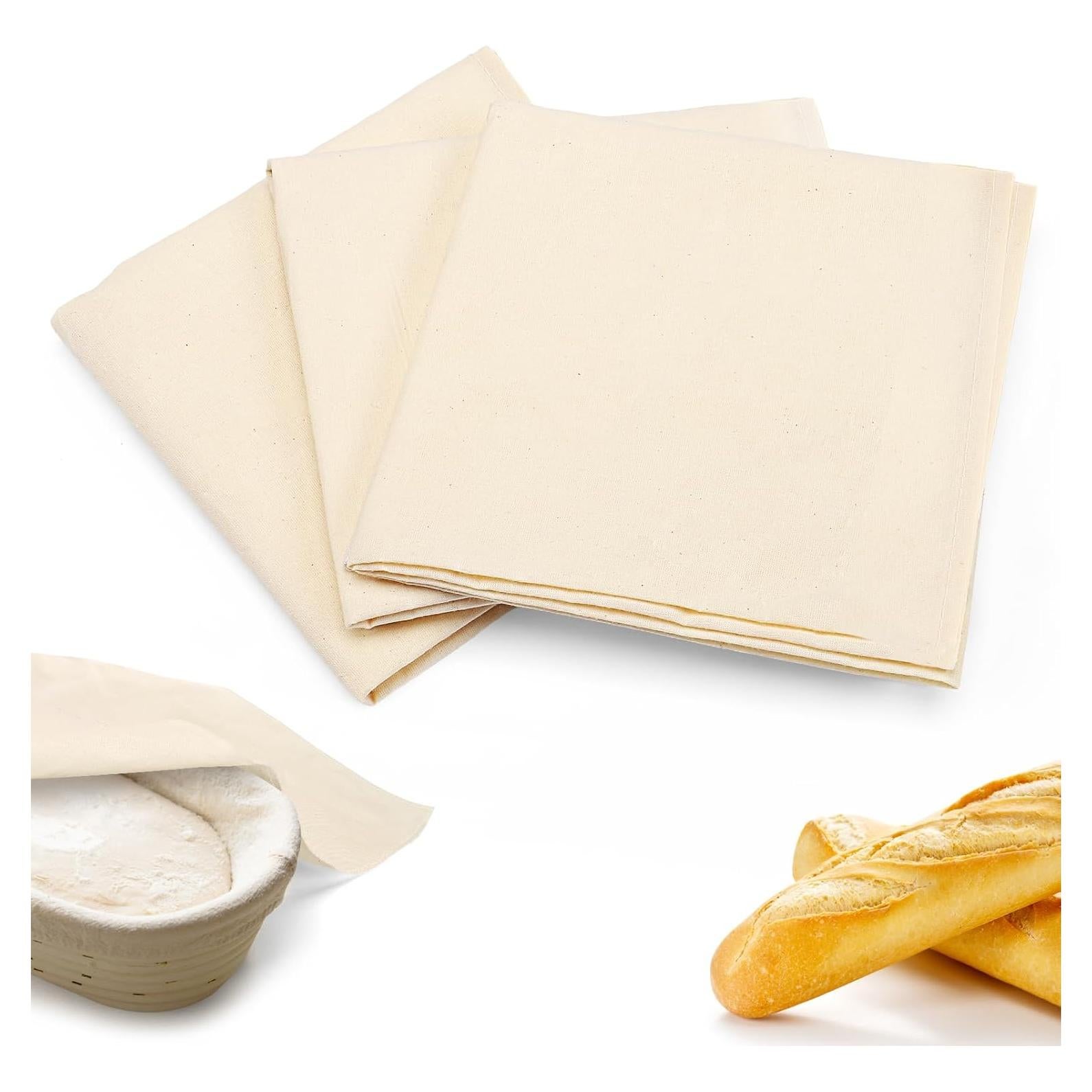 3 Toallas de Hornear Pan de Algodón ANPHSIN 71 cm Ecológicas