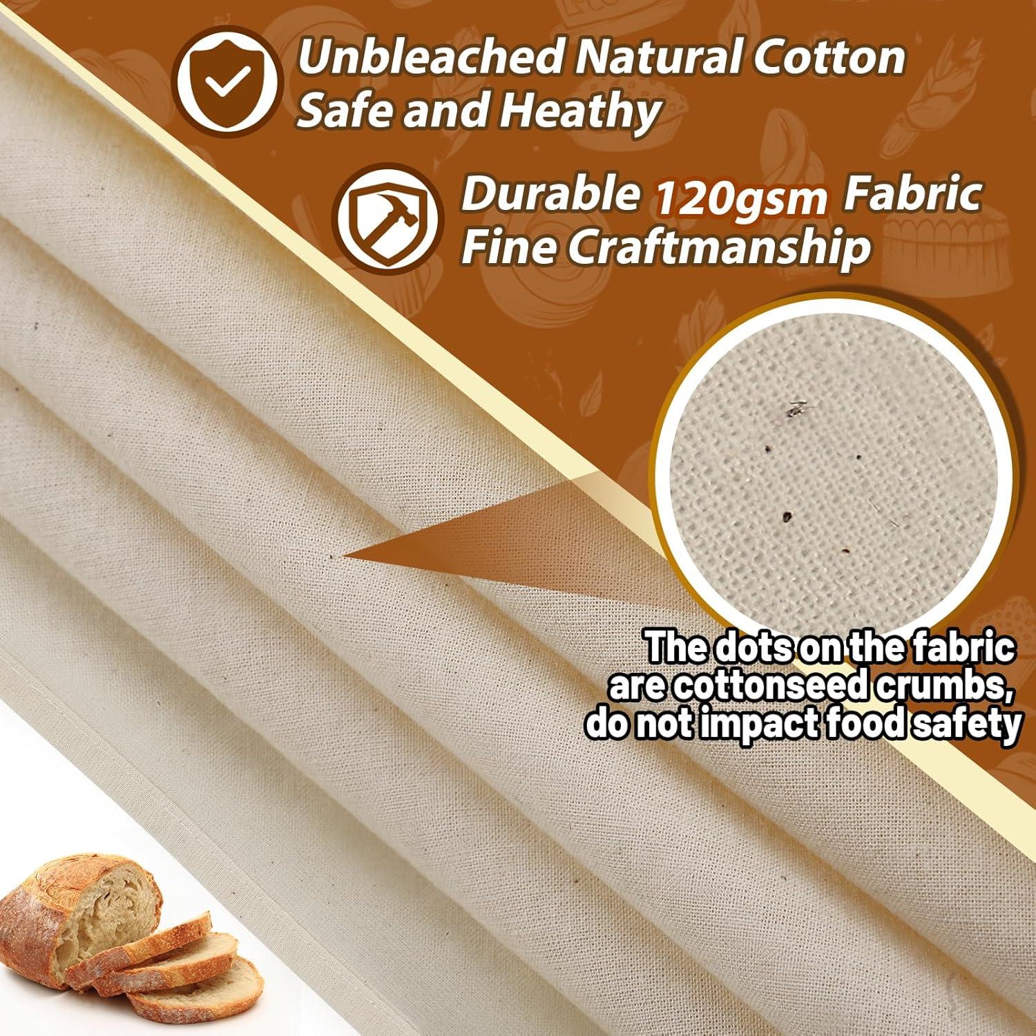 3 Toallas de Hornear Pan de Algodón ANPHSIN 71 cm Ecológicas