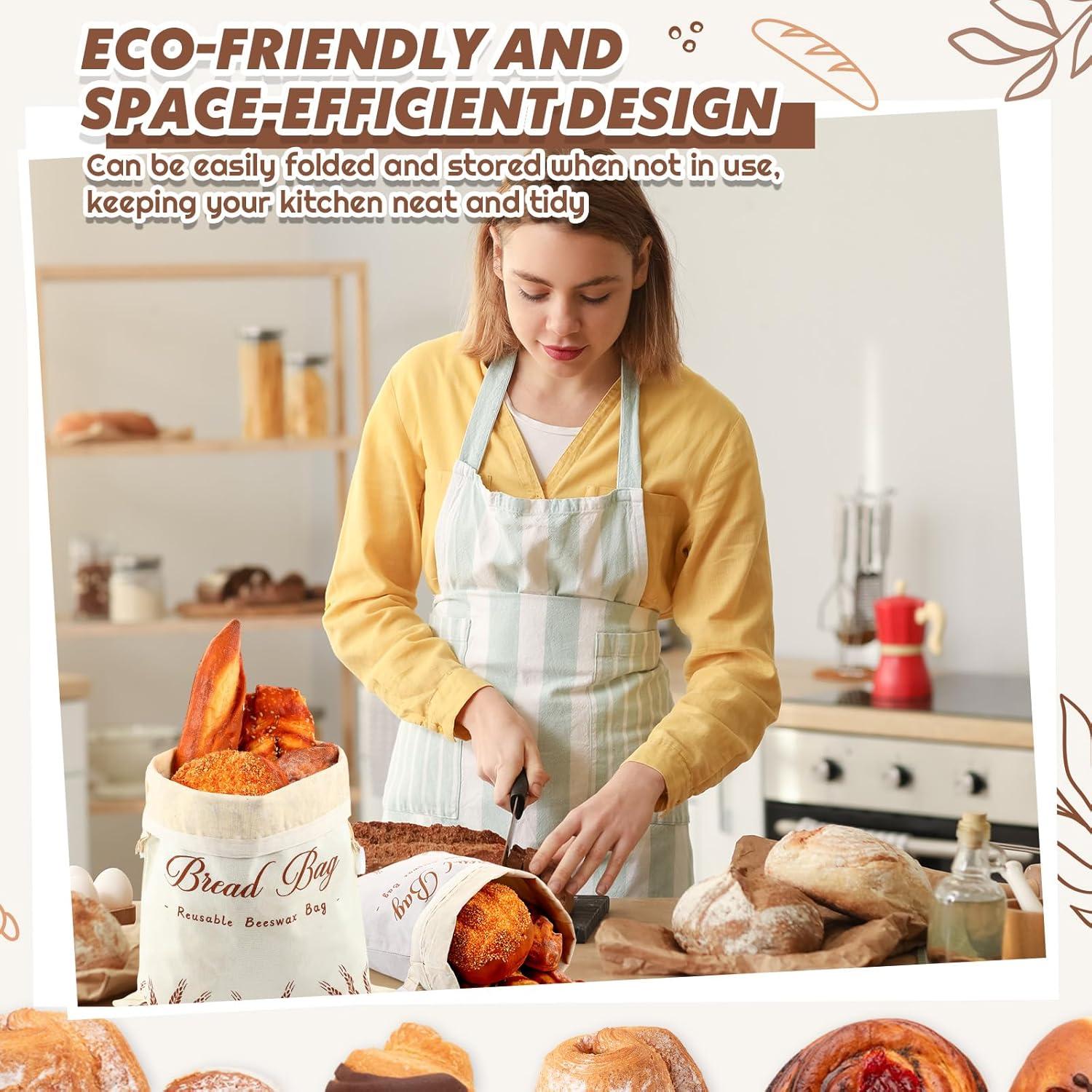 4 Bolsas de Pan de Cera de Abeja Bulyoou 33x43 cm Reutilizables