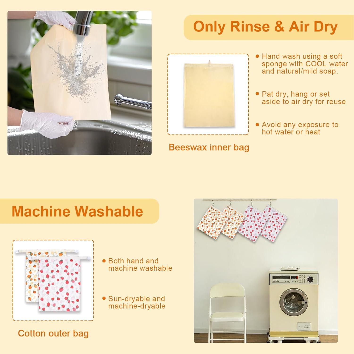 Bolsas de Cera de Abeja HMAZAE para Pan Casero - 2 Unidades