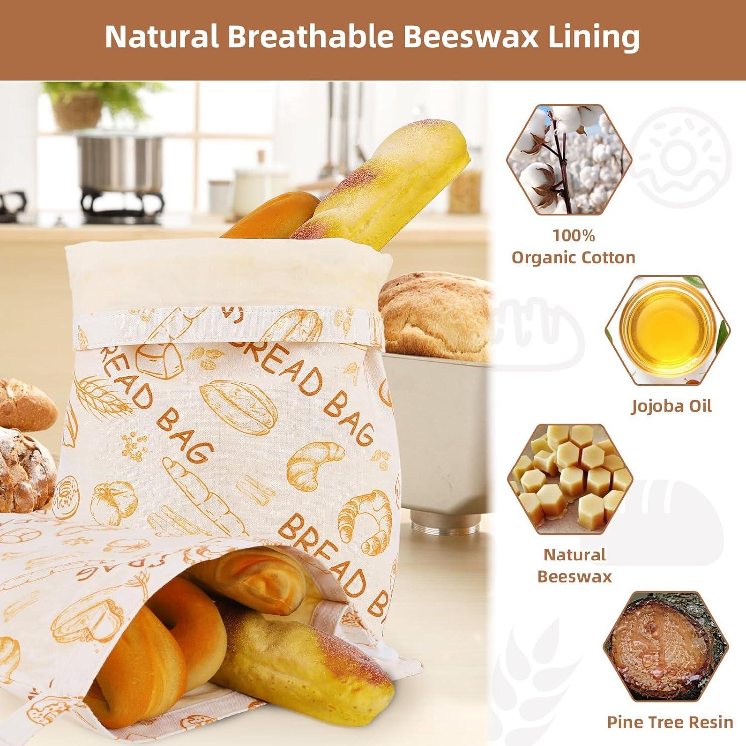 Paquete de 2 Bolsas de Cera de Abeja Gjmrar 43x30.5cm Reutilizables