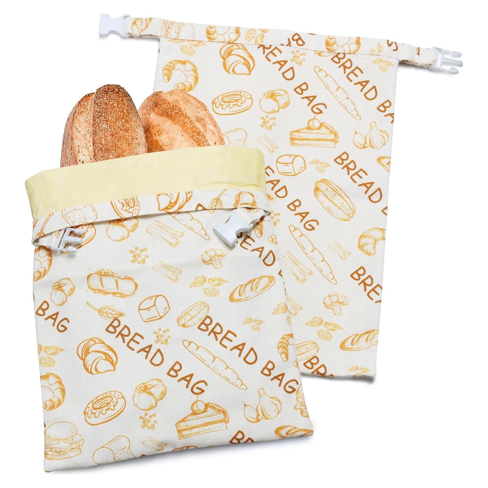 Paquete de 2 Bolsas de Pan Reutilizables OUMOR 30.5x43.2cm