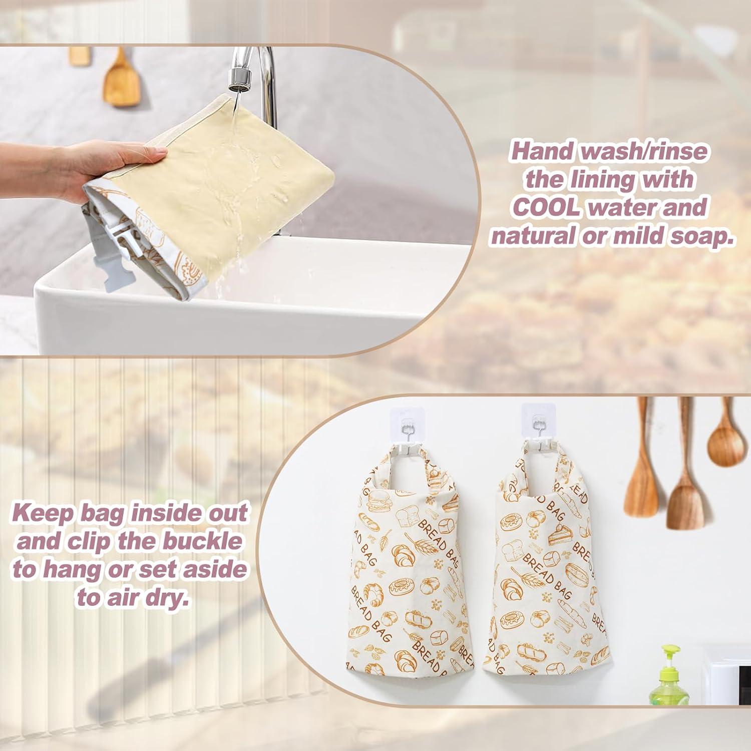 Paquete de 2 Bolsas de Pan Reutilizables OUMOR 30.5x43.2cm
