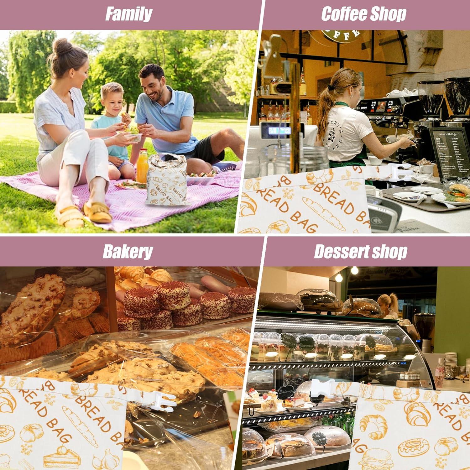 Paquete de 2 Bolsas de Pan Reutilizables OUMOR 30.5x43.2cm