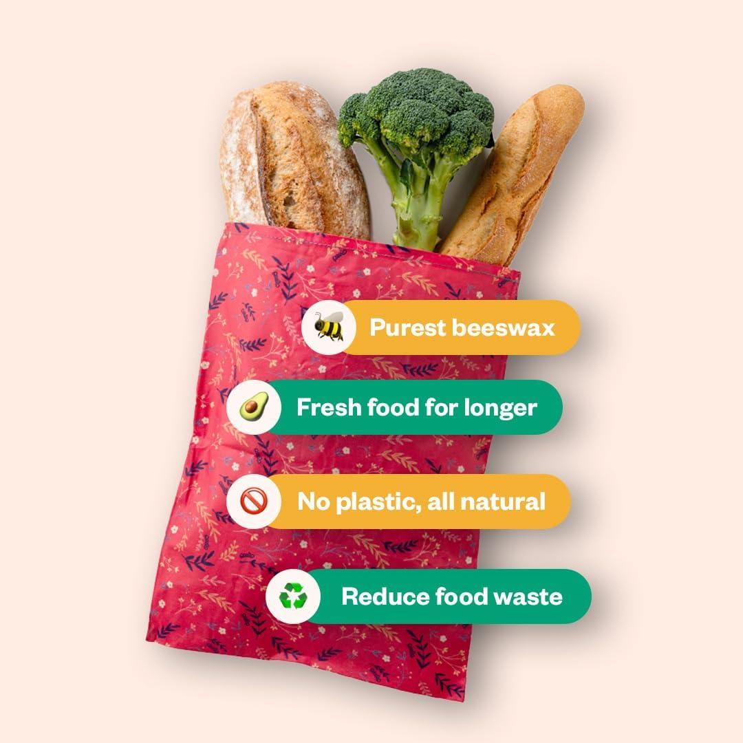 Bolsa de Envoltura de Alimentos Peelo Botanica Mediana 29x26cm