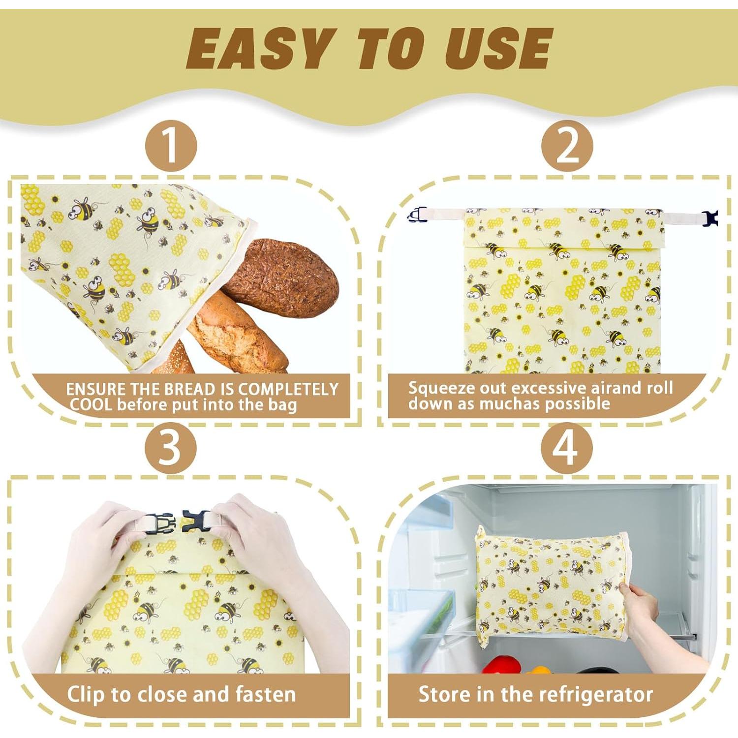 2 Bolsas de Pan de Cera de Abeja HelixTrim 43 cm Reutilizables