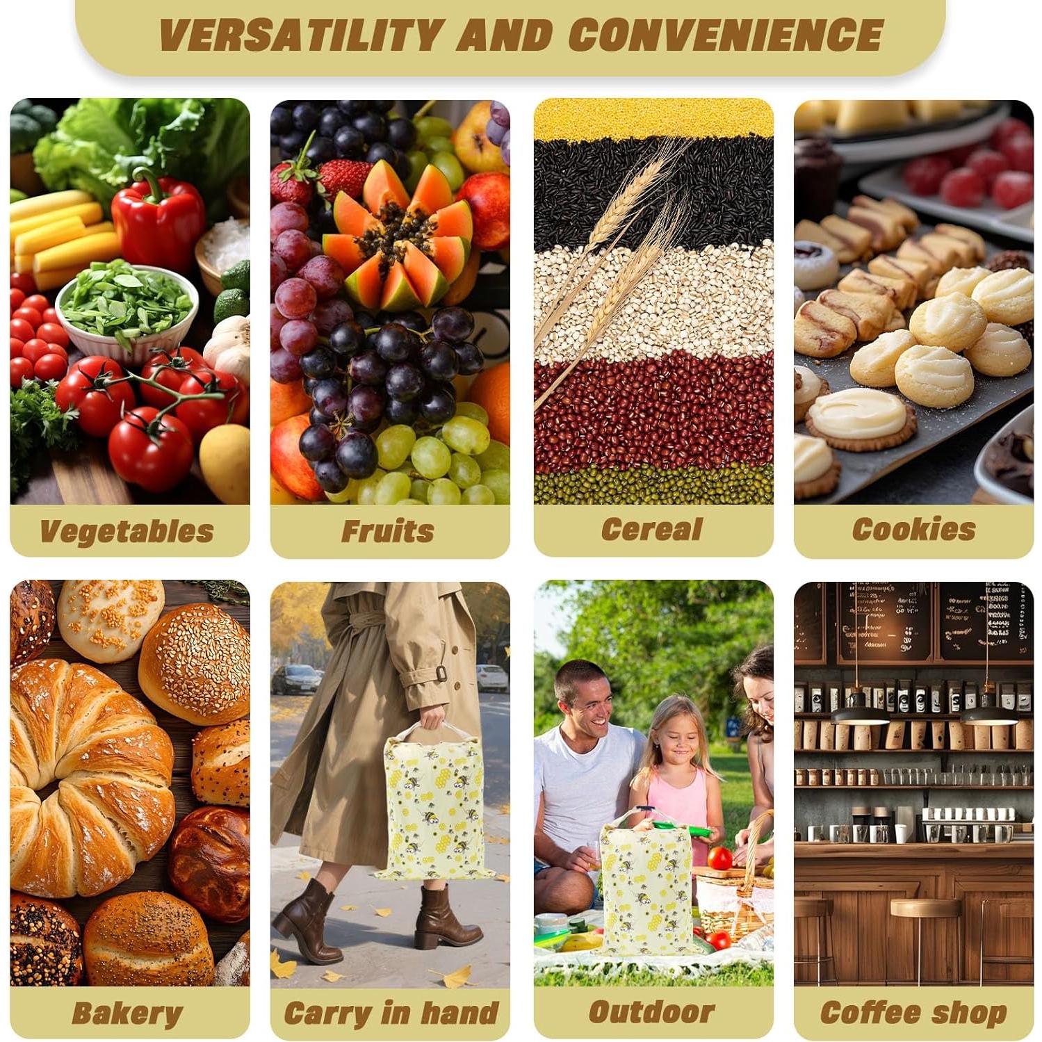 2 Bolsas de Pan de Cera de Abeja HelixTrim 43 cm Reutilizables