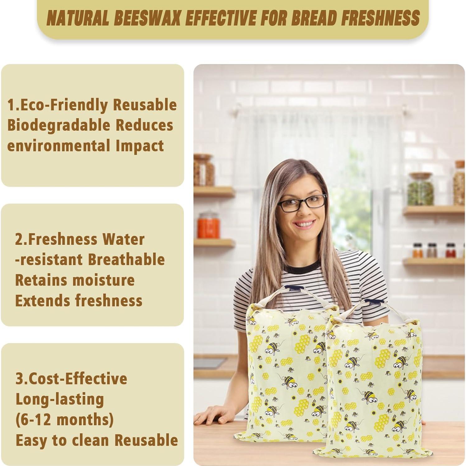 2 Bolsas de Pan de Cera de Abeja HelixTrim 43 cm Reutilizables