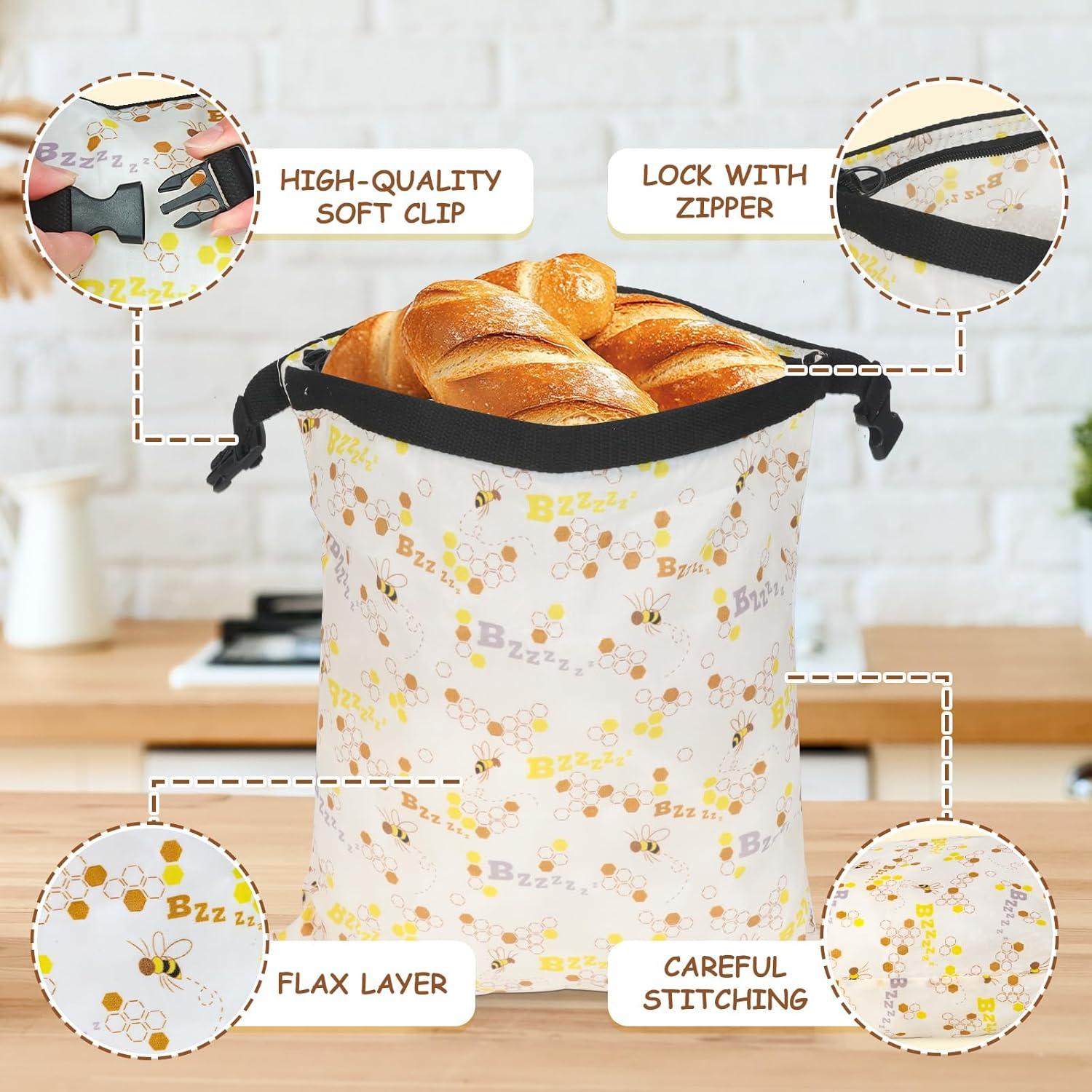 Bolsa de Pan de Cera de Abeja EdenEcho 40x33 cm Reutilizable