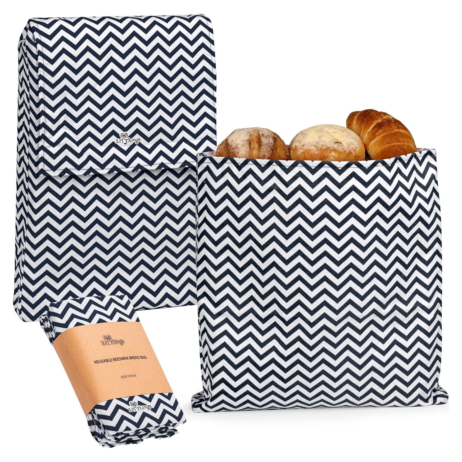 Juego de Bolsas de Pan de Cera de Abeja Li'l Things - 33x33cm y 38x23cm