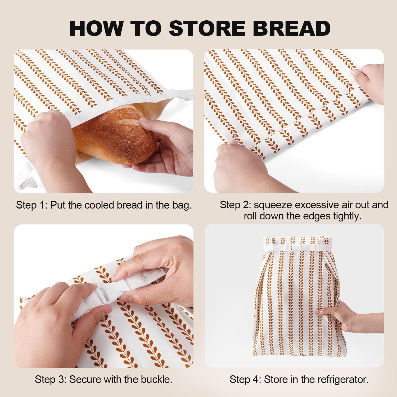 Bolsas de Pan Reutilizables Augine de Cera de Abeja 2 Unidades