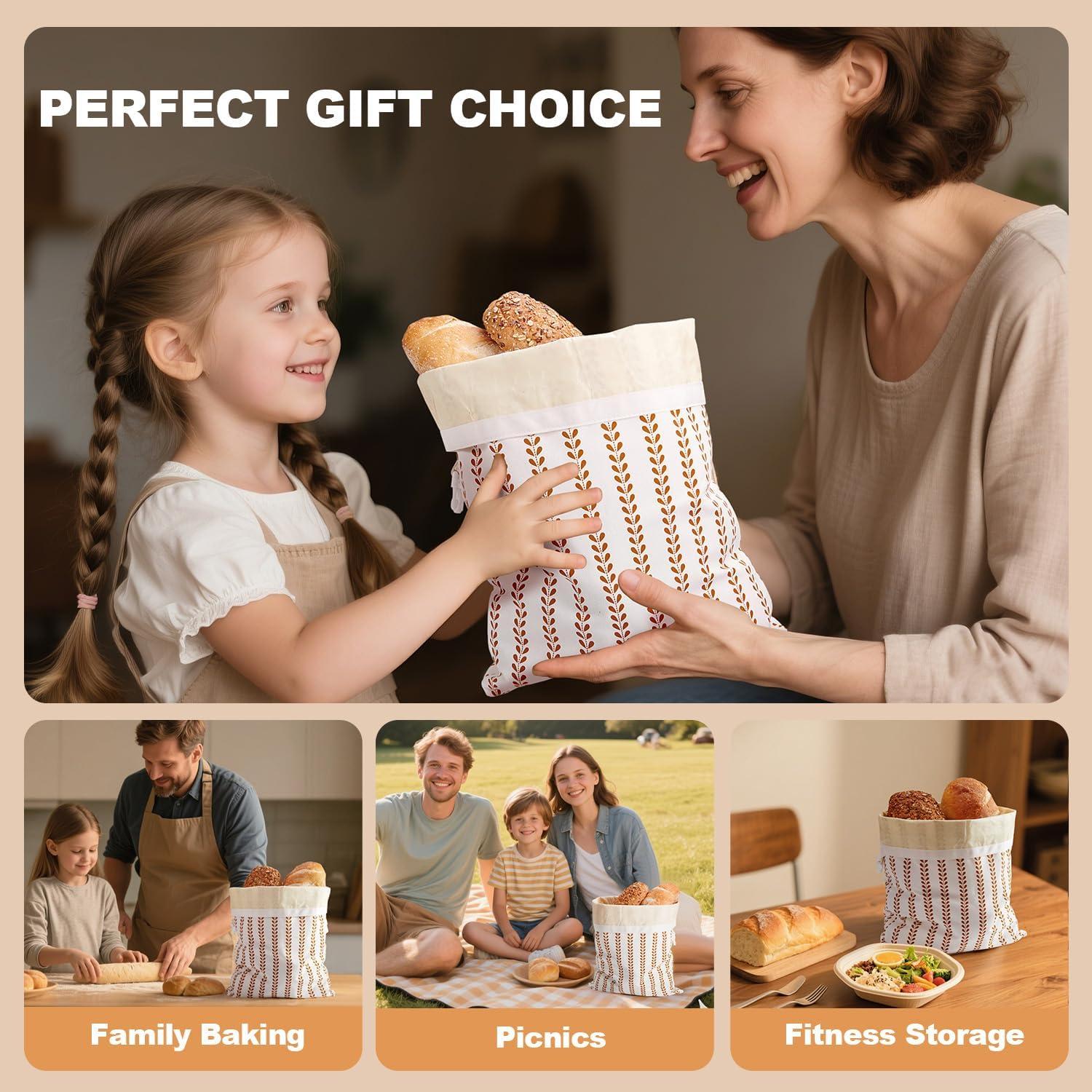 Bolsas de Pan Reutilizables Augine de Cera de Abeja 2 Unidades