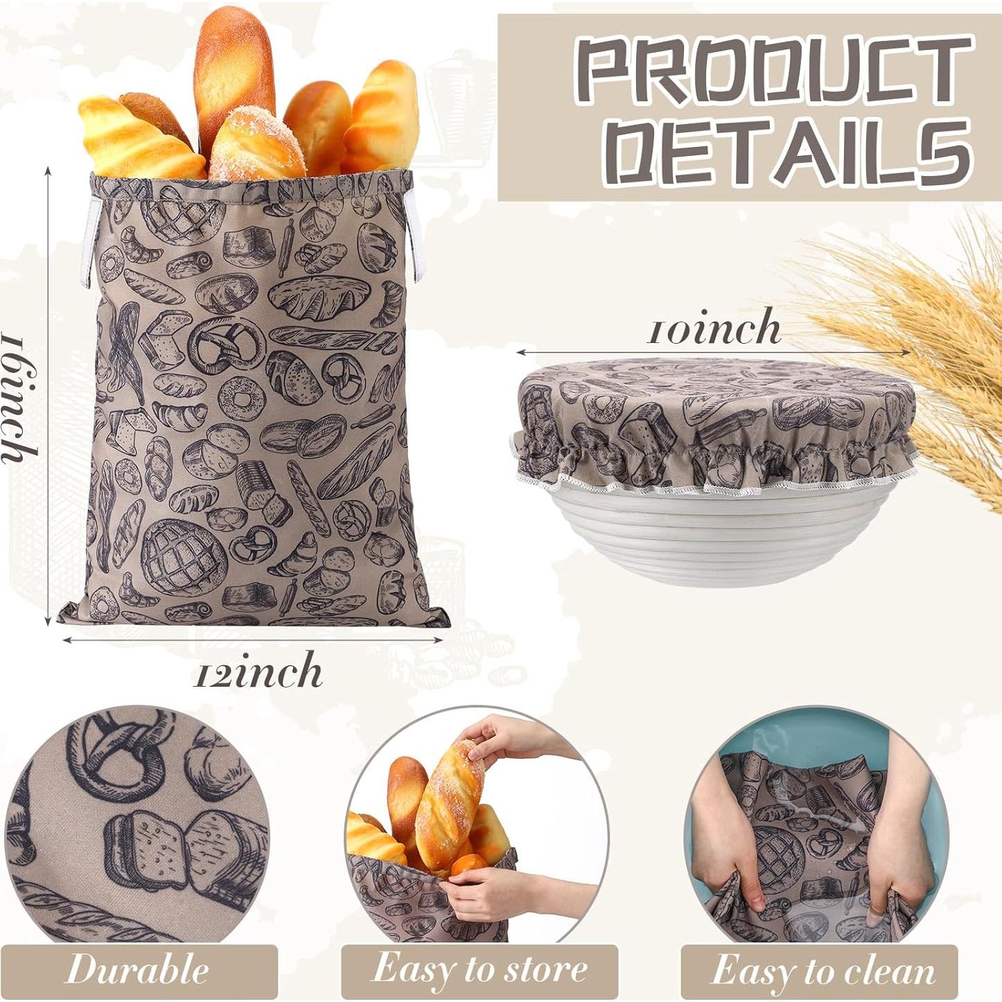 Set de Bolsas de Pan de Cera de Abeja Xuniea 2 Pcs 31.5x41 cm