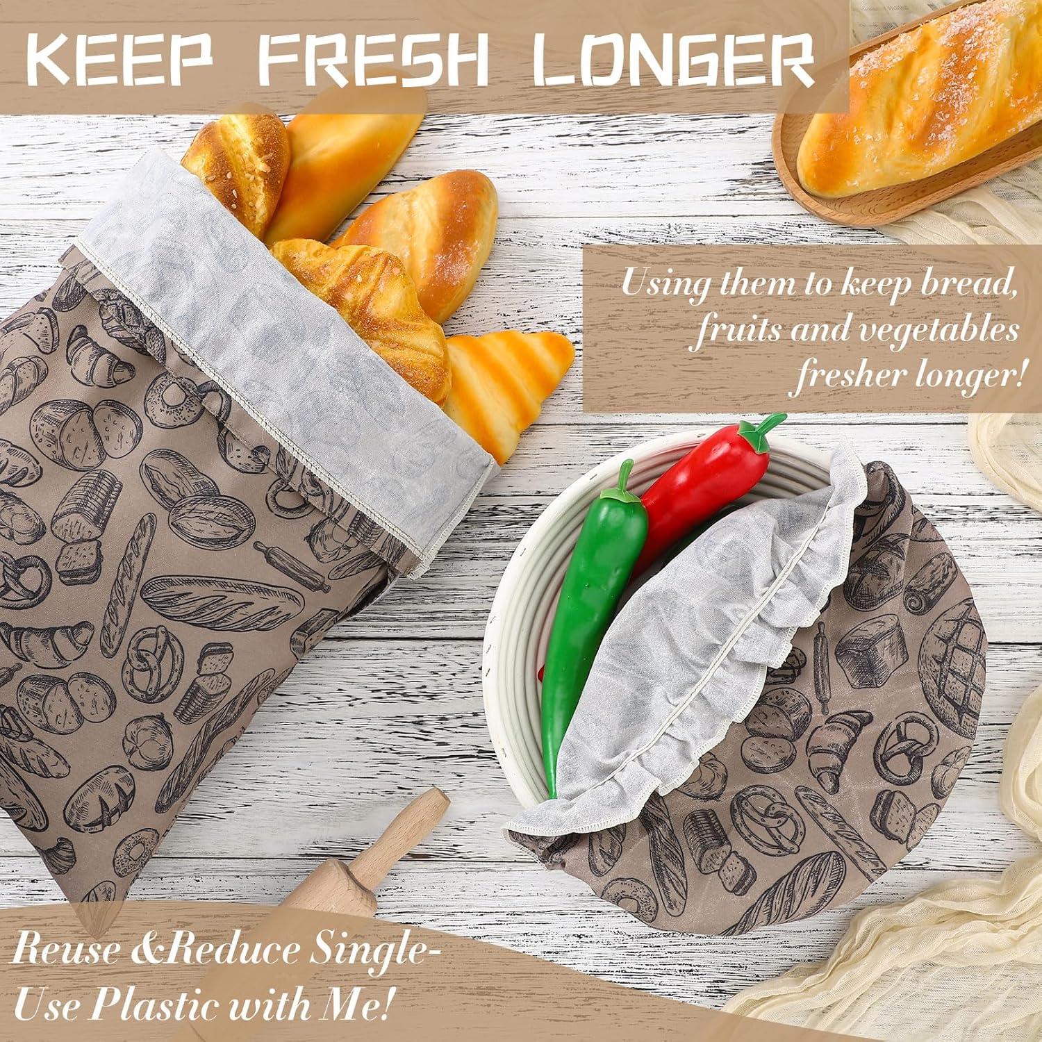 Set de Bolsas de Pan de Cera de Abeja Xuniea 2 Pcs 31.5x41 cm