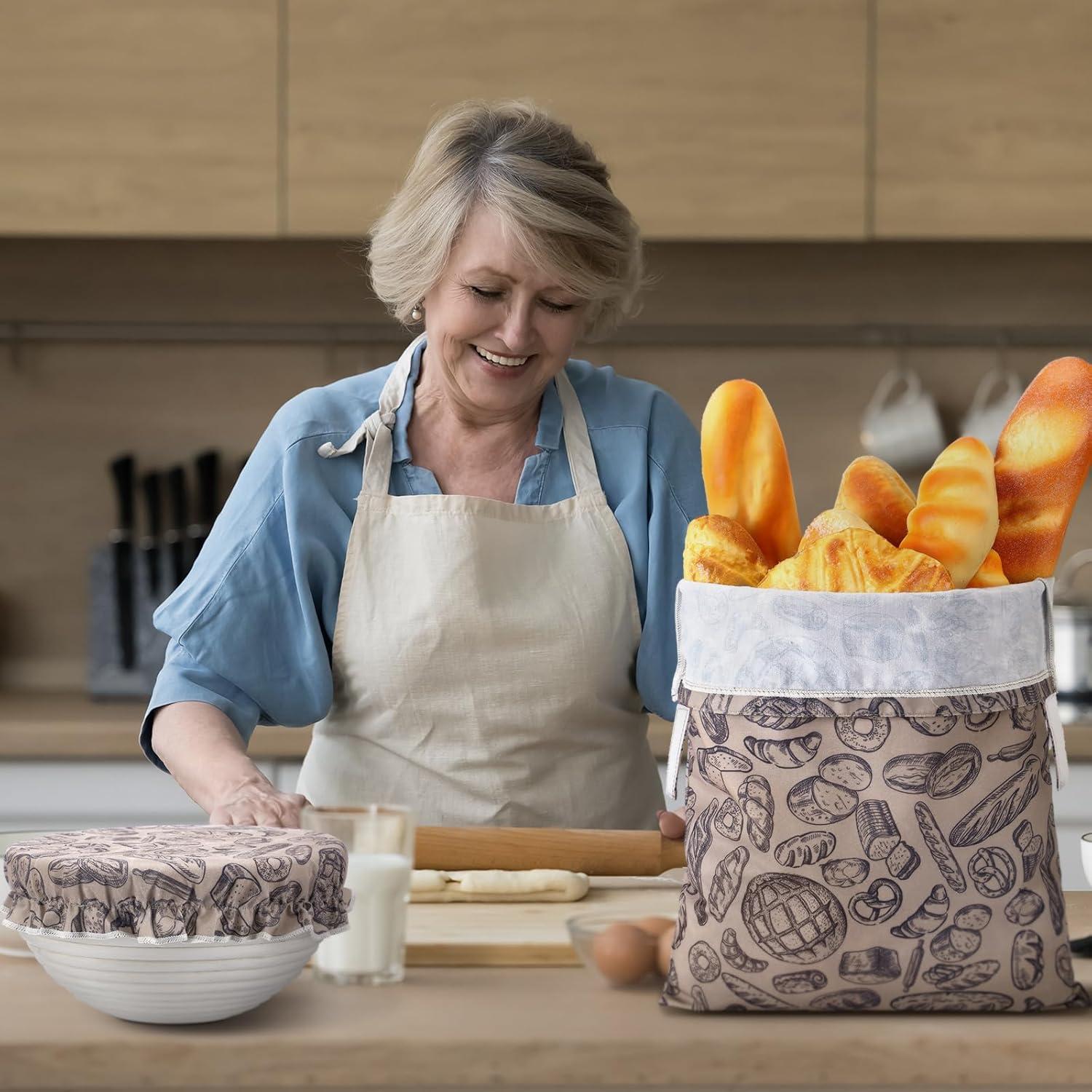 Set de Bolsas de Pan de Cera de Abeja Xuniea 2 Pcs 31.5x41 cm