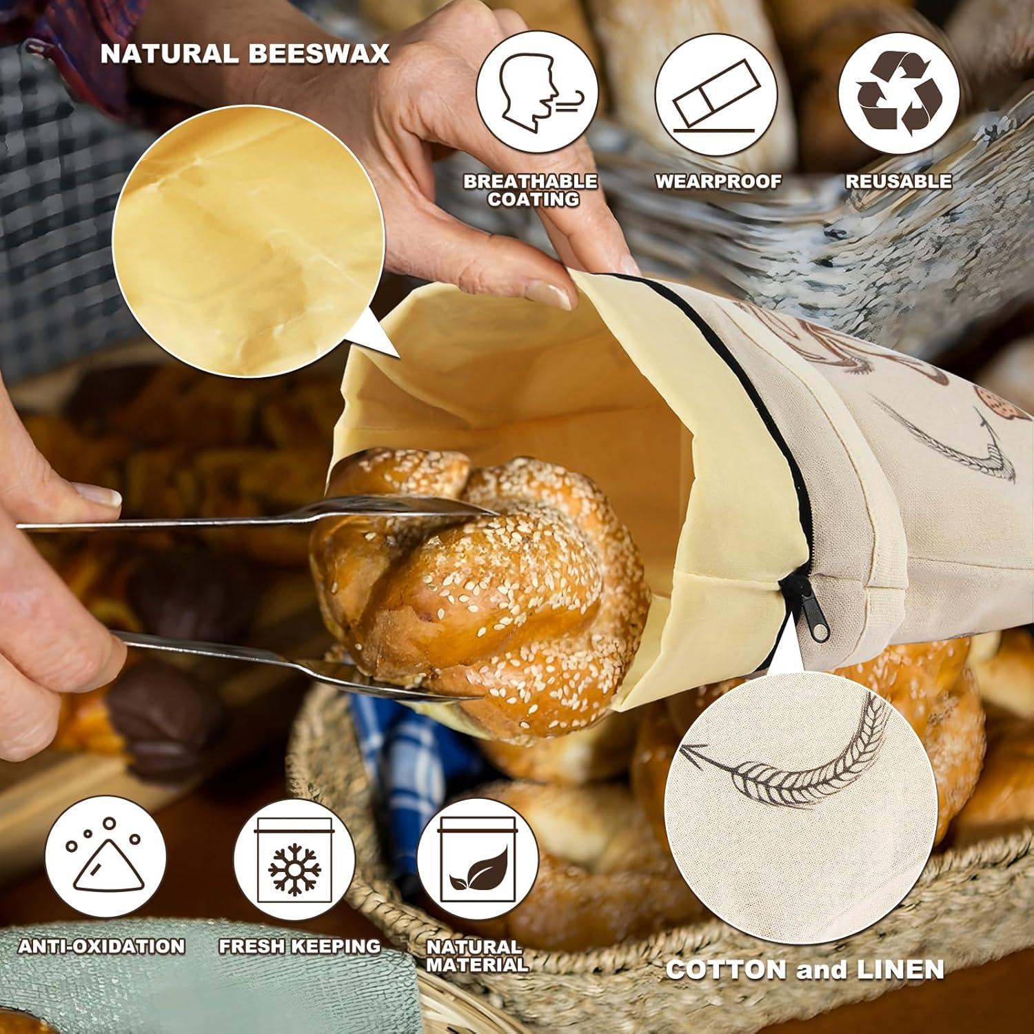 Bolsas de Pan de Cera de Abeja SZSZDQMY - 43x33 cm - 2 Unidades