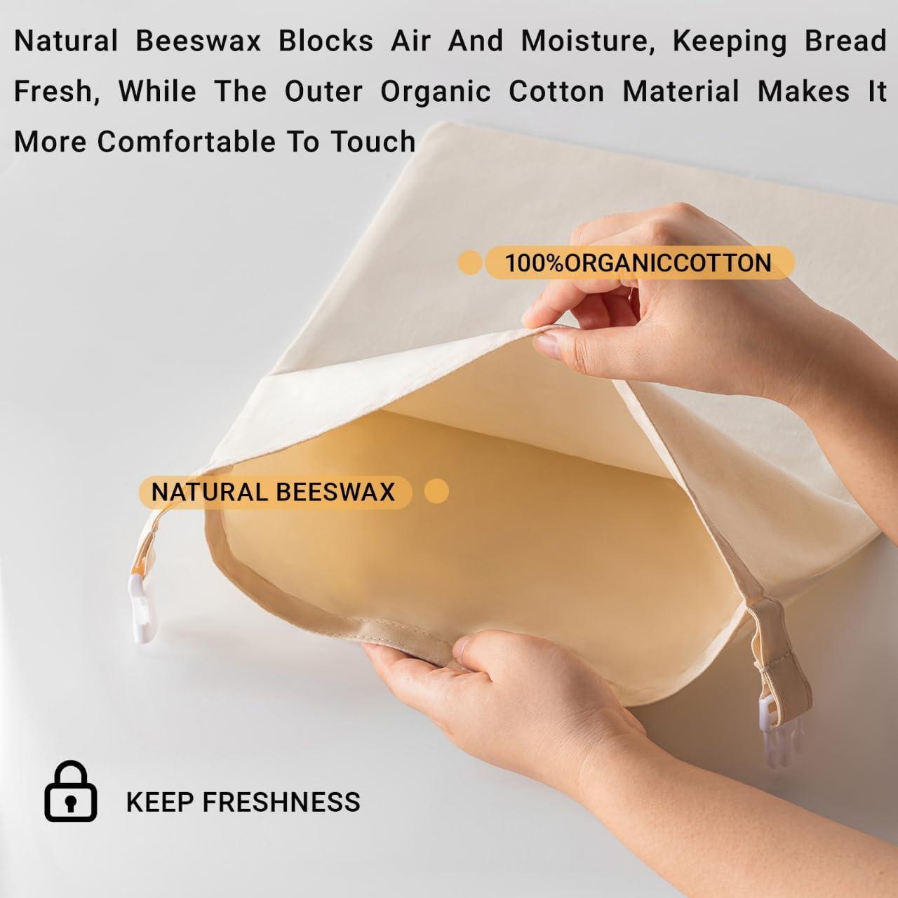 Paquete de 2 Bolsas de Pan Reutilizables ZYPB 43x33 cm Ecológicas