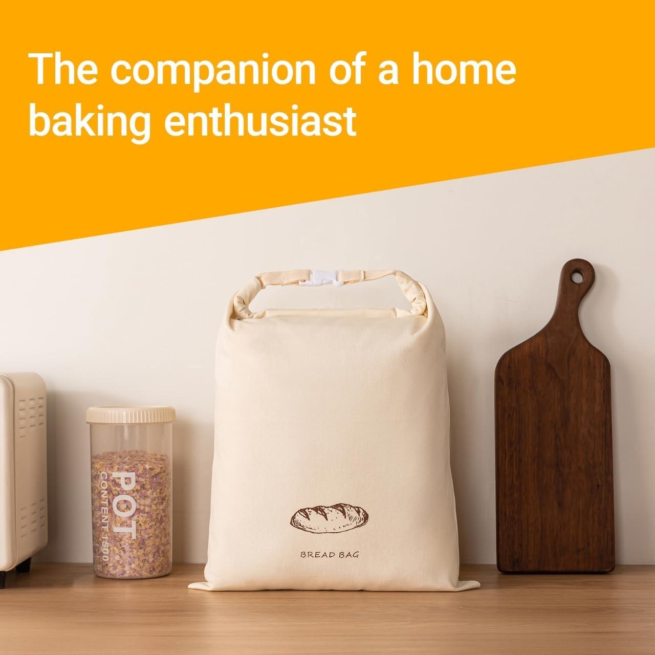 Paquete de 2 Bolsas de Pan Reutilizables ZYPB 43x33 cm Ecológicas