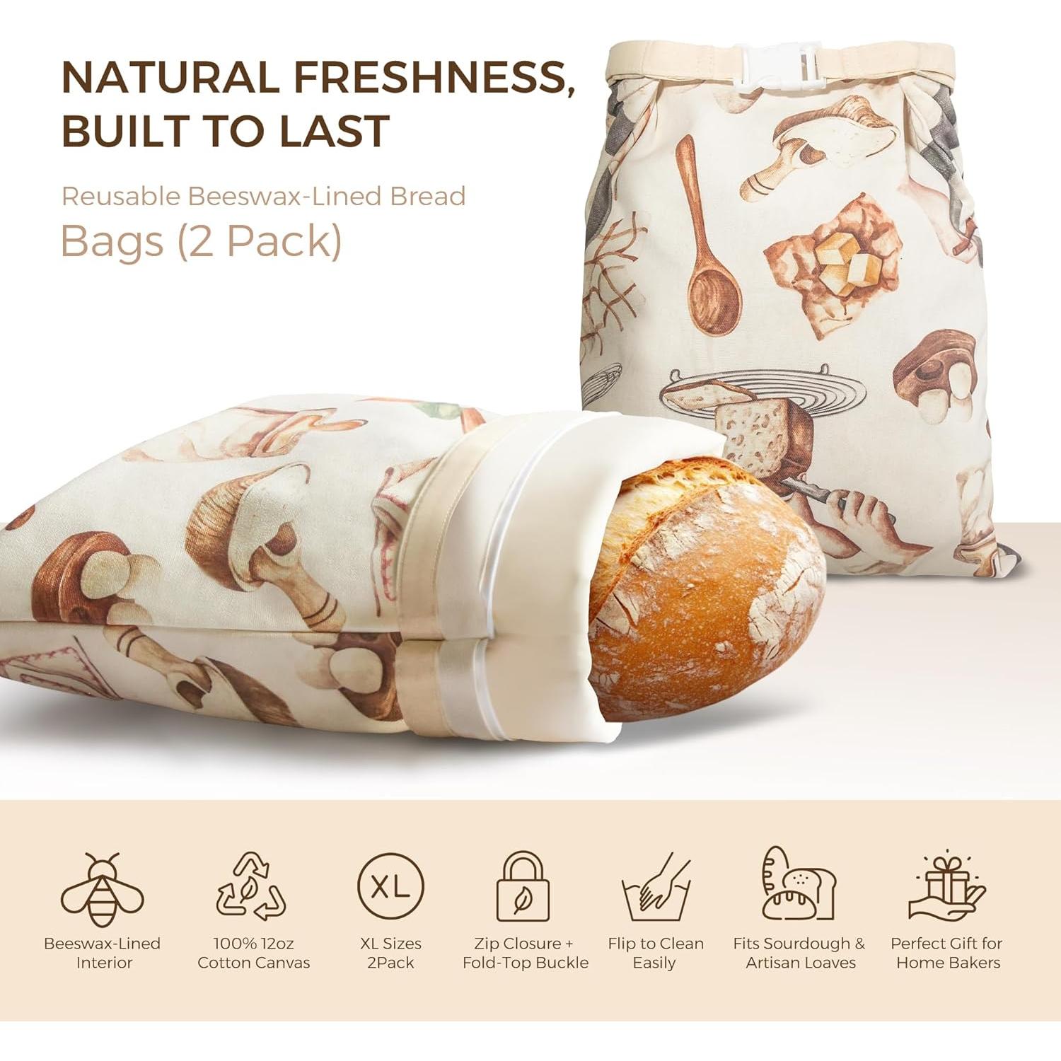 Bolsas de Cera de Abeja Akeeko XL 33x43cm - 2 Unidades