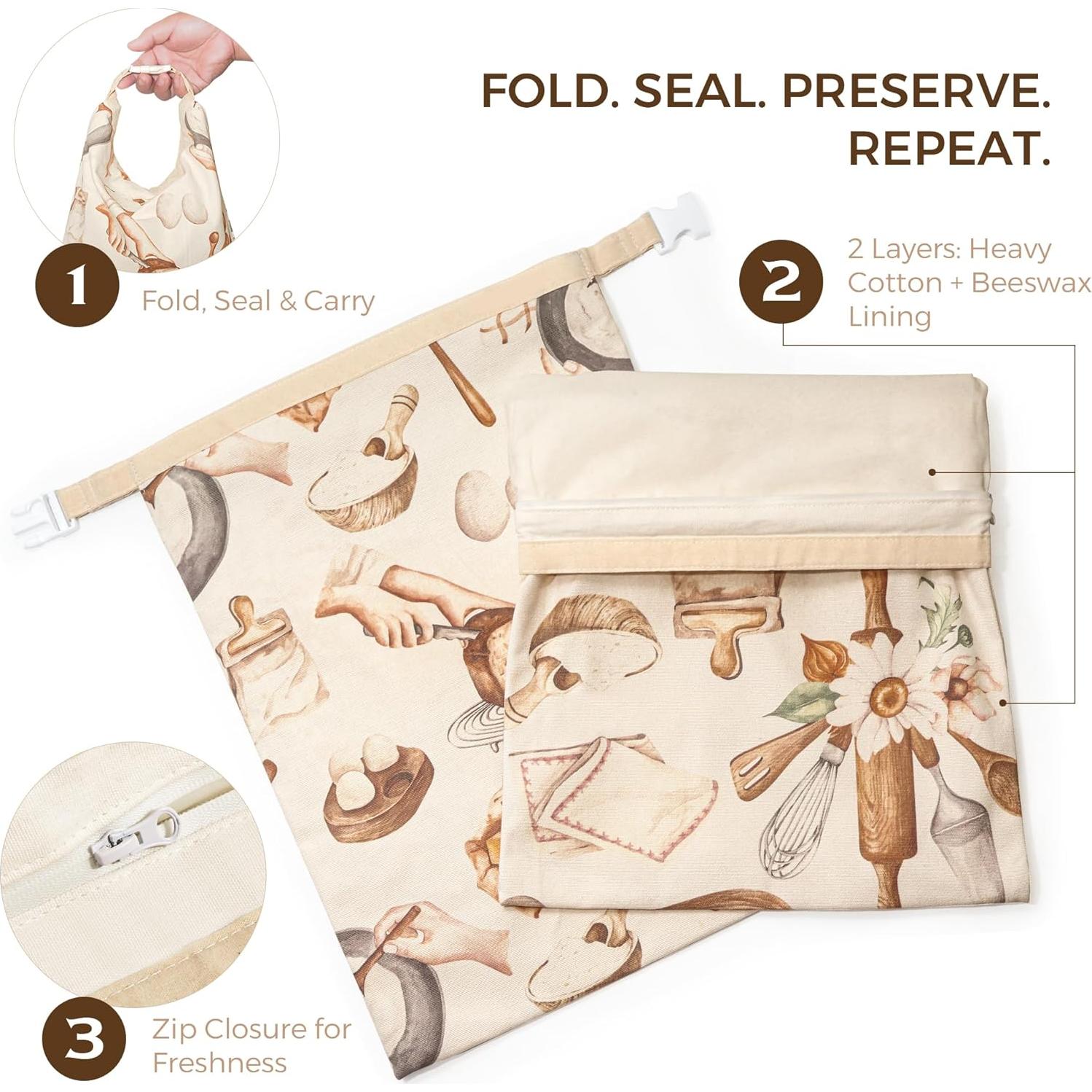 Bolsas de Cera de Abeja Akeeko XL 33x43cm - 2 Unidades