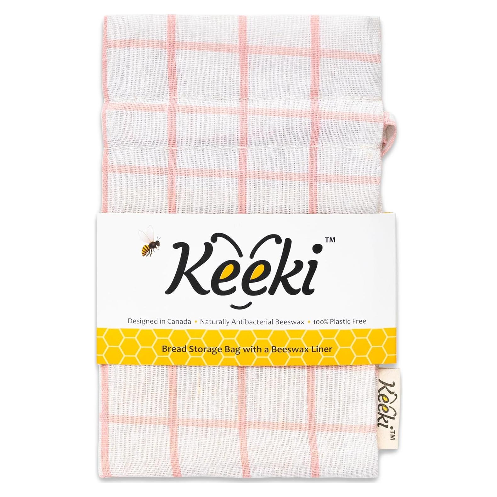 Bolsa de Pan Keeki de Cera de Abeja Rosa Regular 28x35.5cm