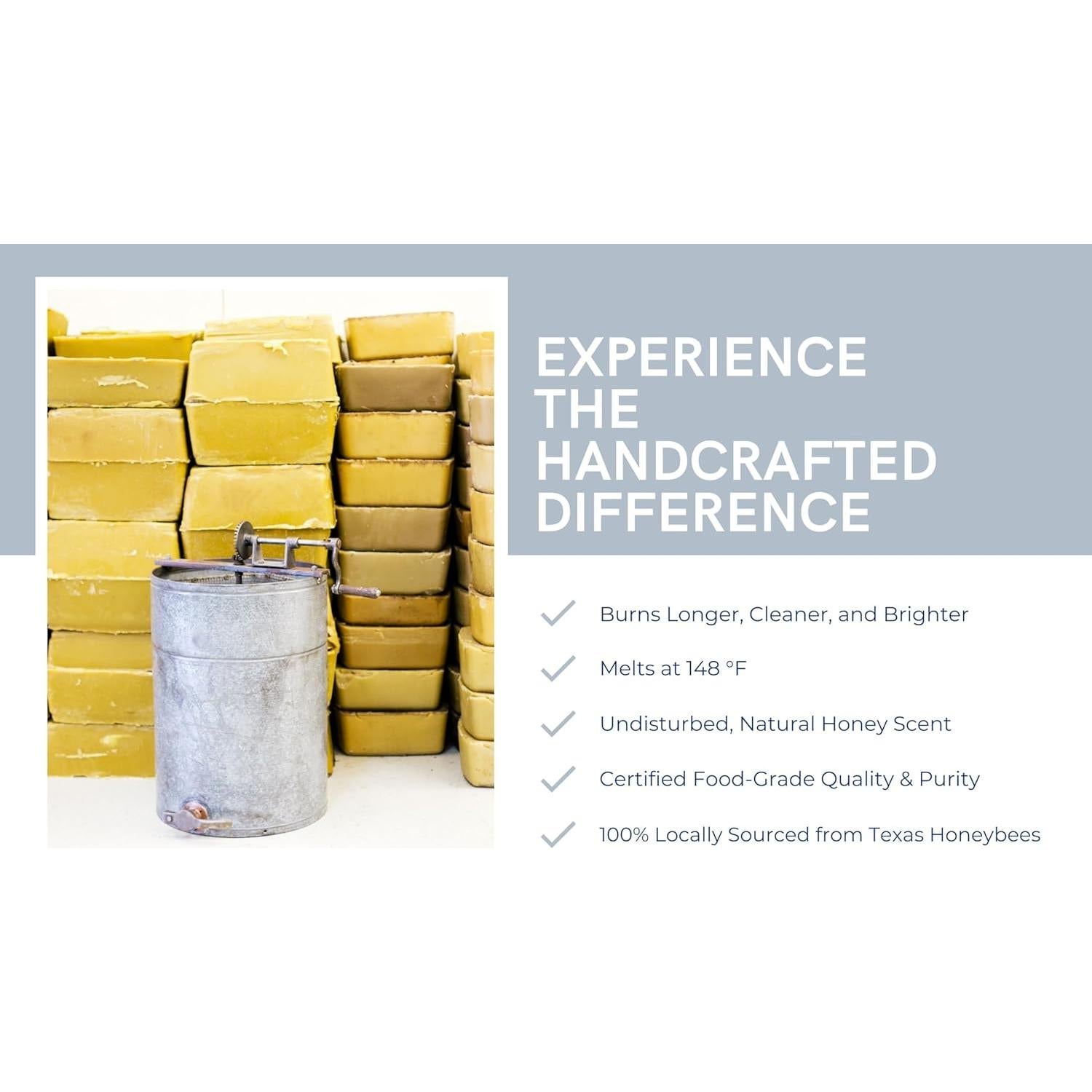 Bloque de Cera de Abeja Pura The Beeswax Co 0.45 kg Filtrado