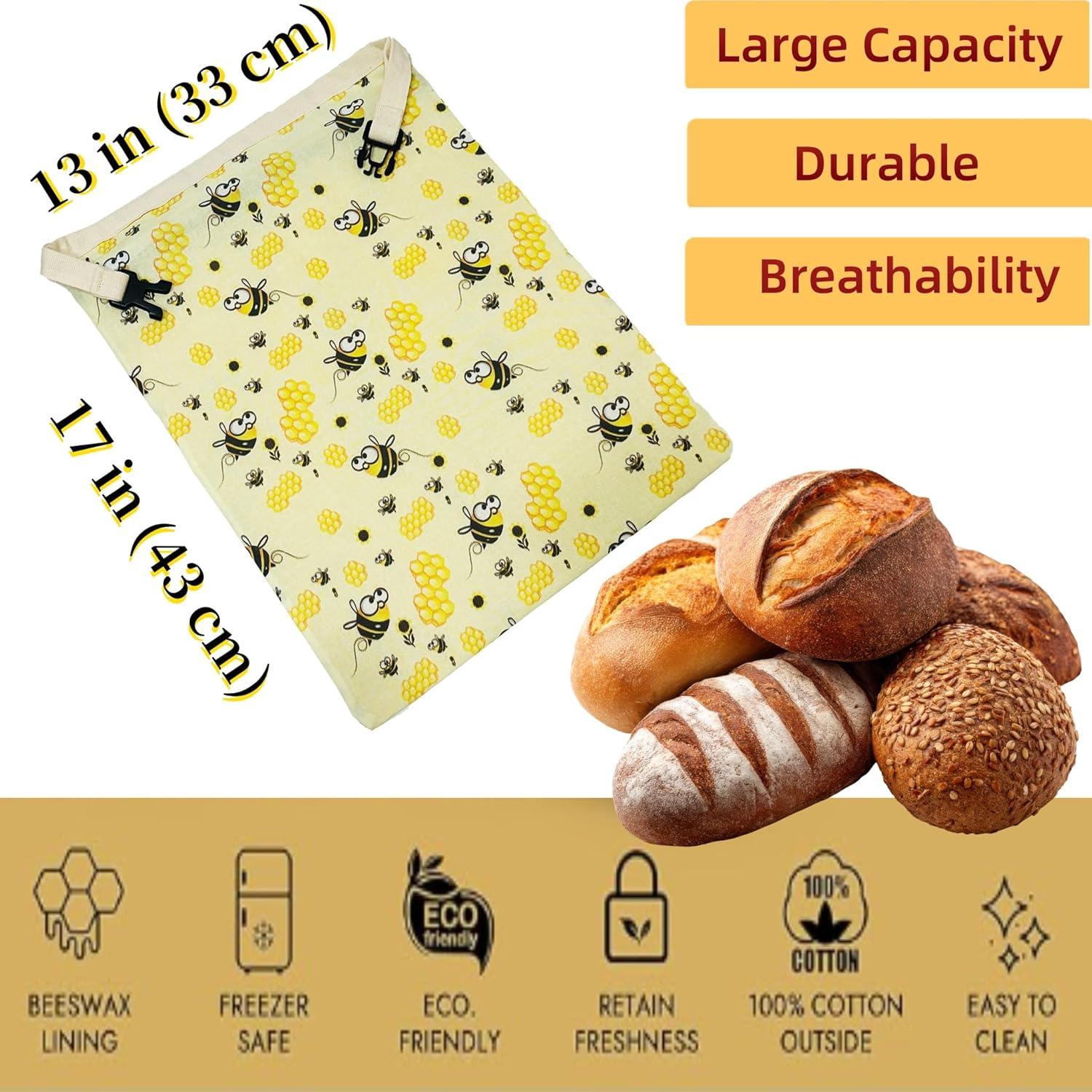 Bolsas de Pan de Cera de Abeja LQOKTW XL 33x43 cm - 2 Unidades