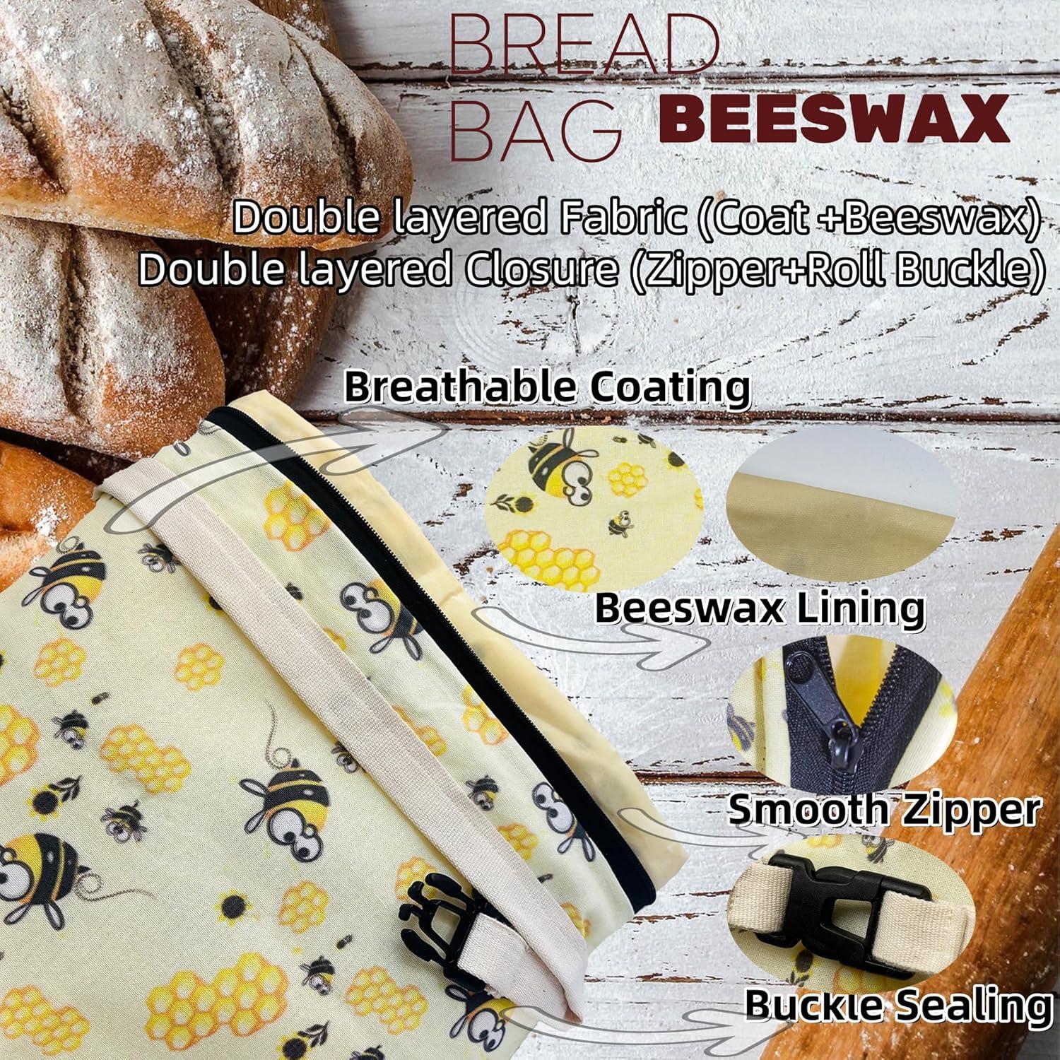 Bolsas de Pan de Cera de Abeja LQOKTW XL 33x43 cm - 2 Unidades
